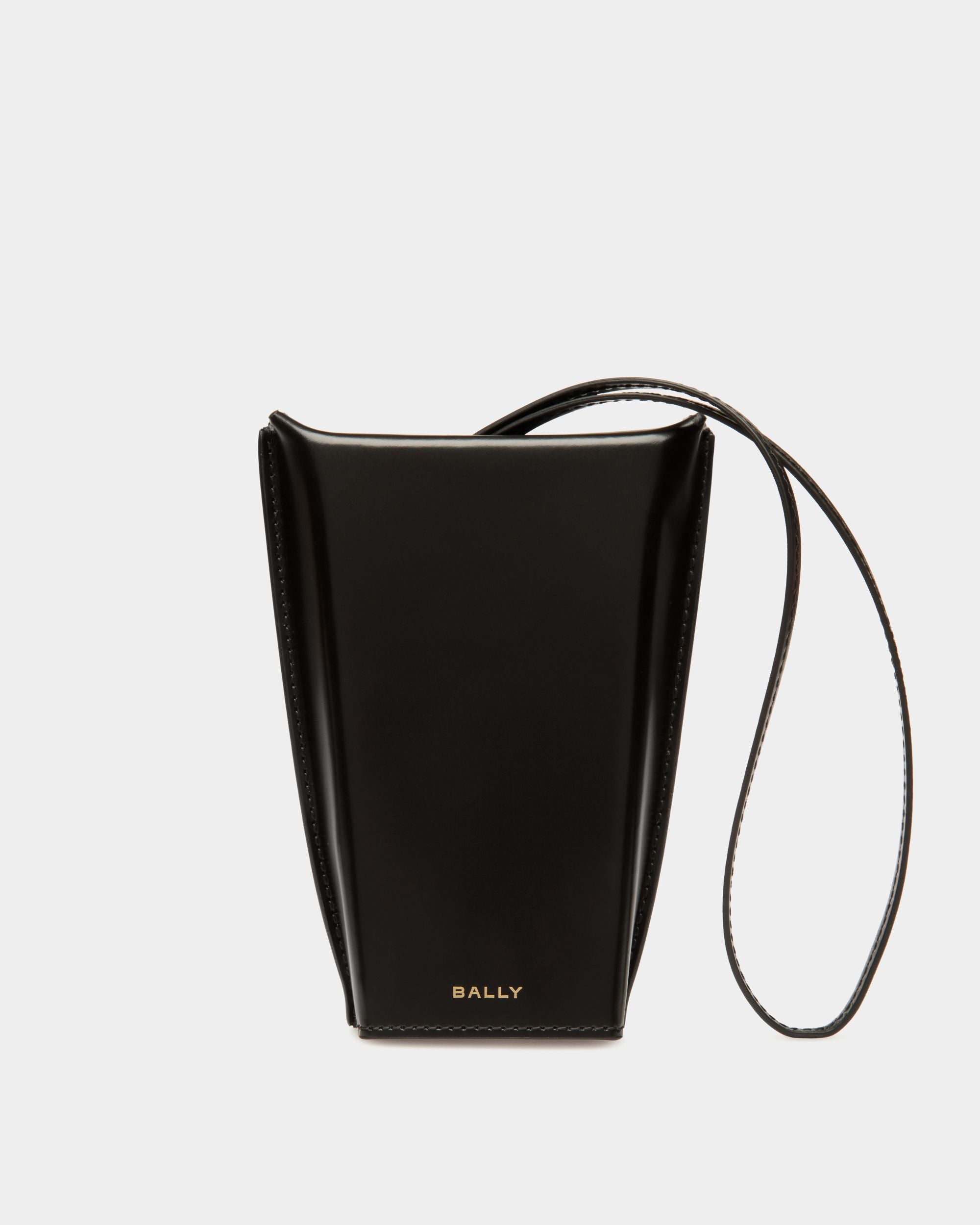 Porta Occhiali Da Sole Belle In Pelle Spazzolata Nera - Donna - Bally - 01