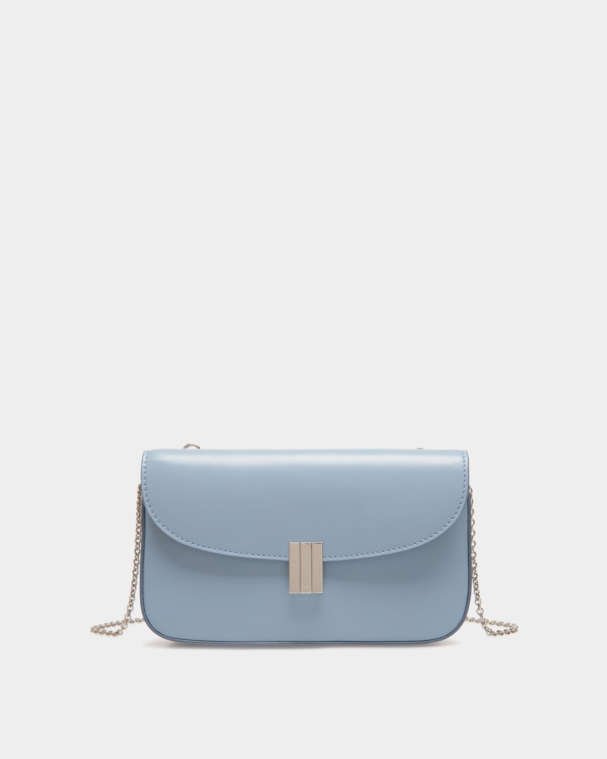 Custodia Per Telefono Ollam In Pelle Light Blue - Donna - Bally - 01