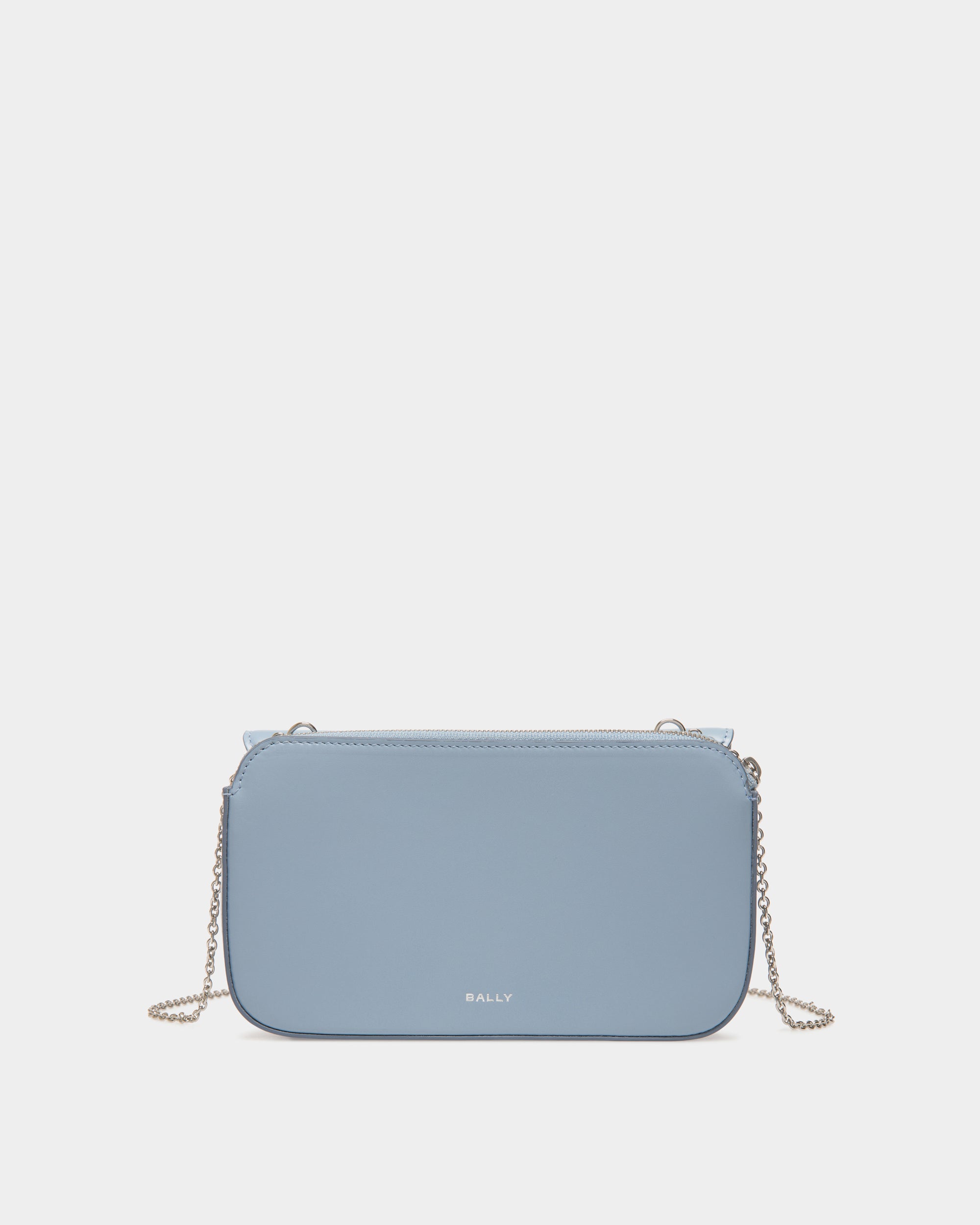 Custodia Per Telefono Ollam In Pelle Light Blue - Donna - Bally - 02