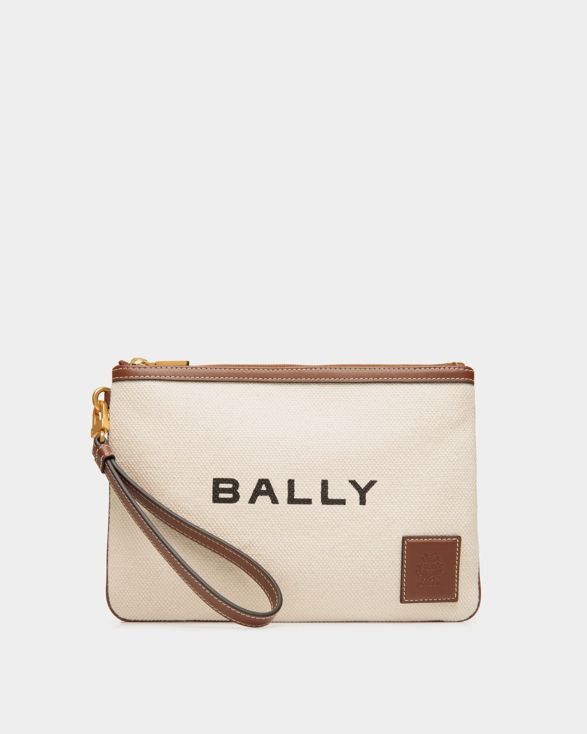 Akelei Pouch In Beige Fabric - Donna - Bally - 01