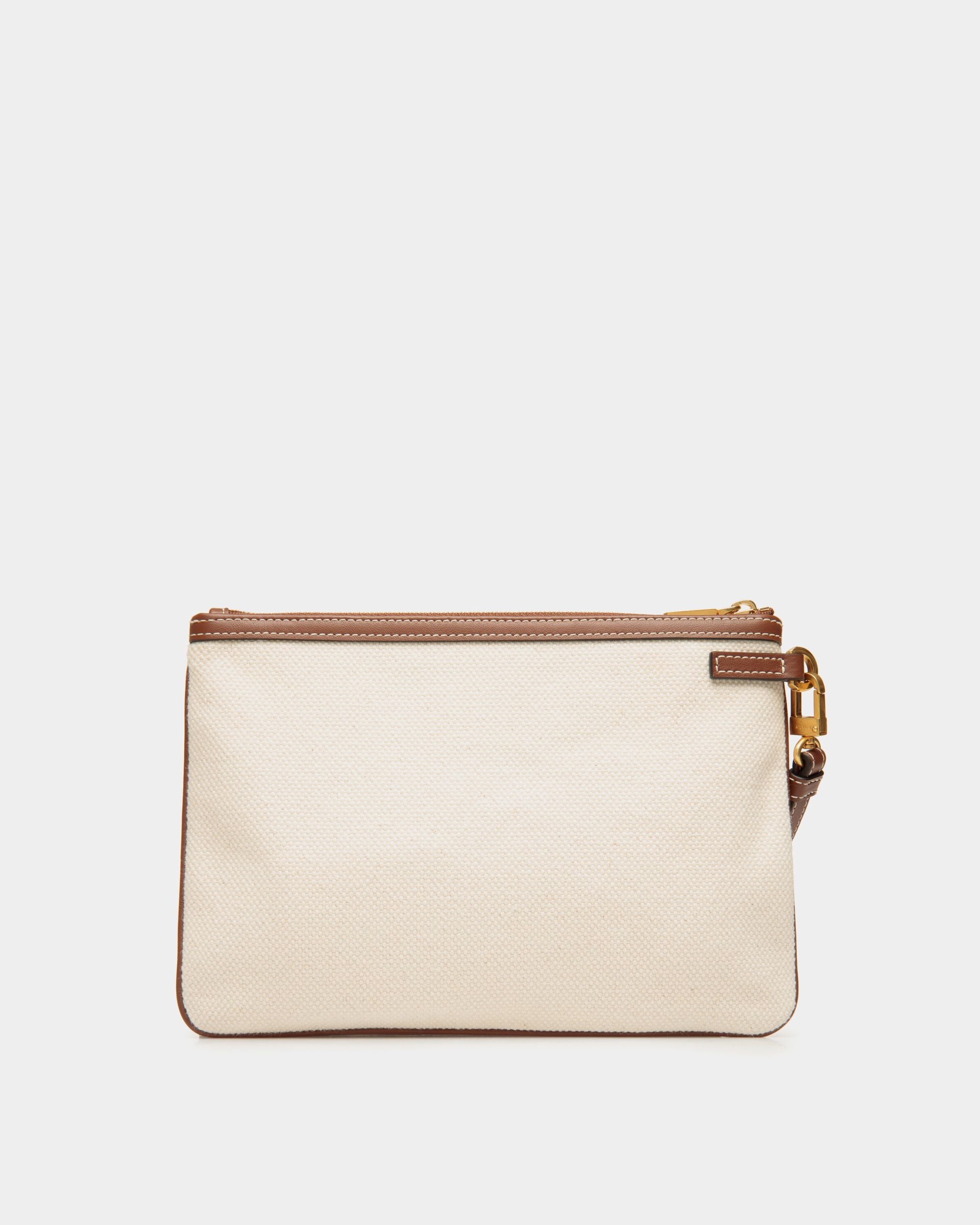 Akelei Pouch In Beige Fabric - Donna - Bally - 02