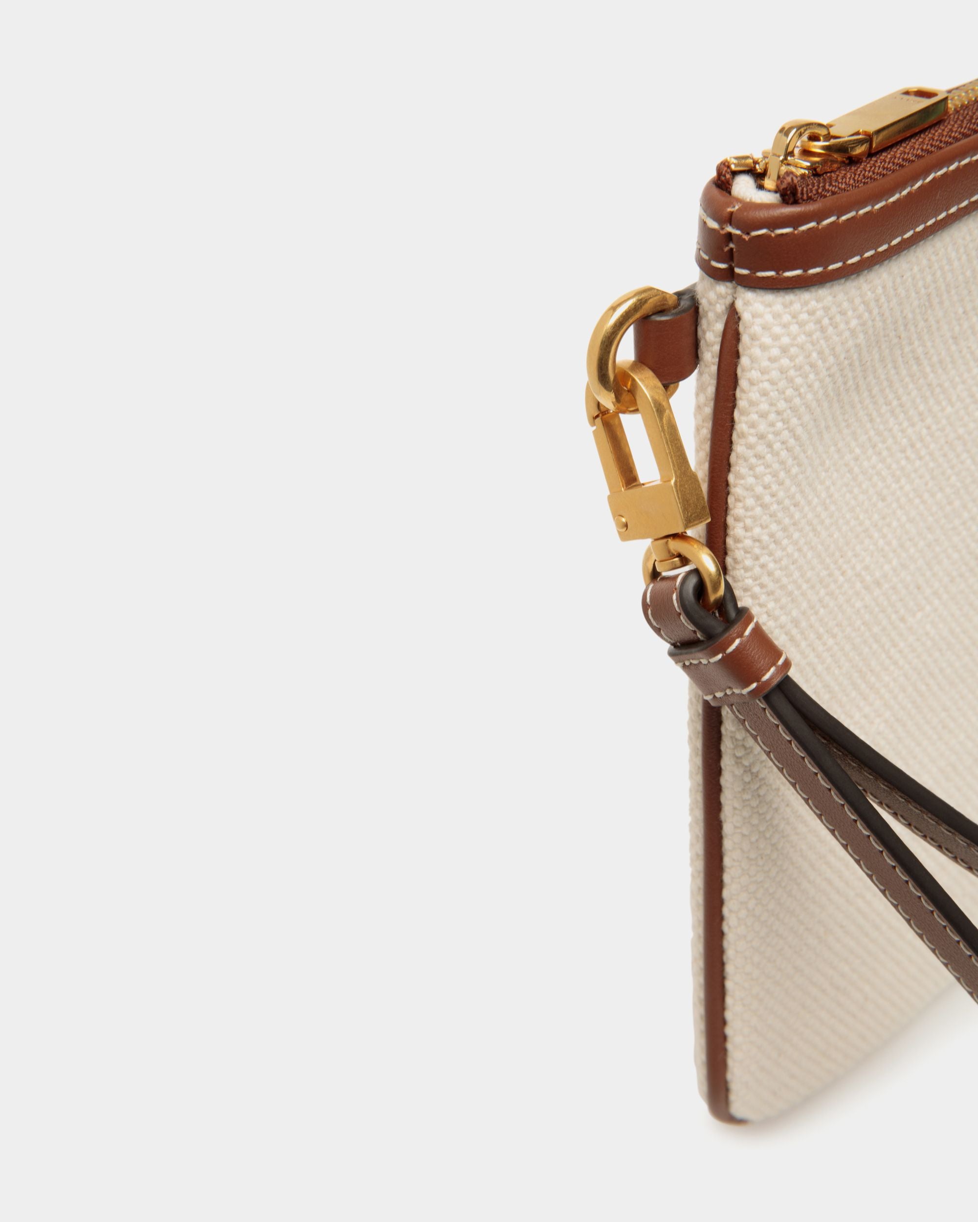 Akelei Pouch In Beige Fabric - Donna - Bally - 04