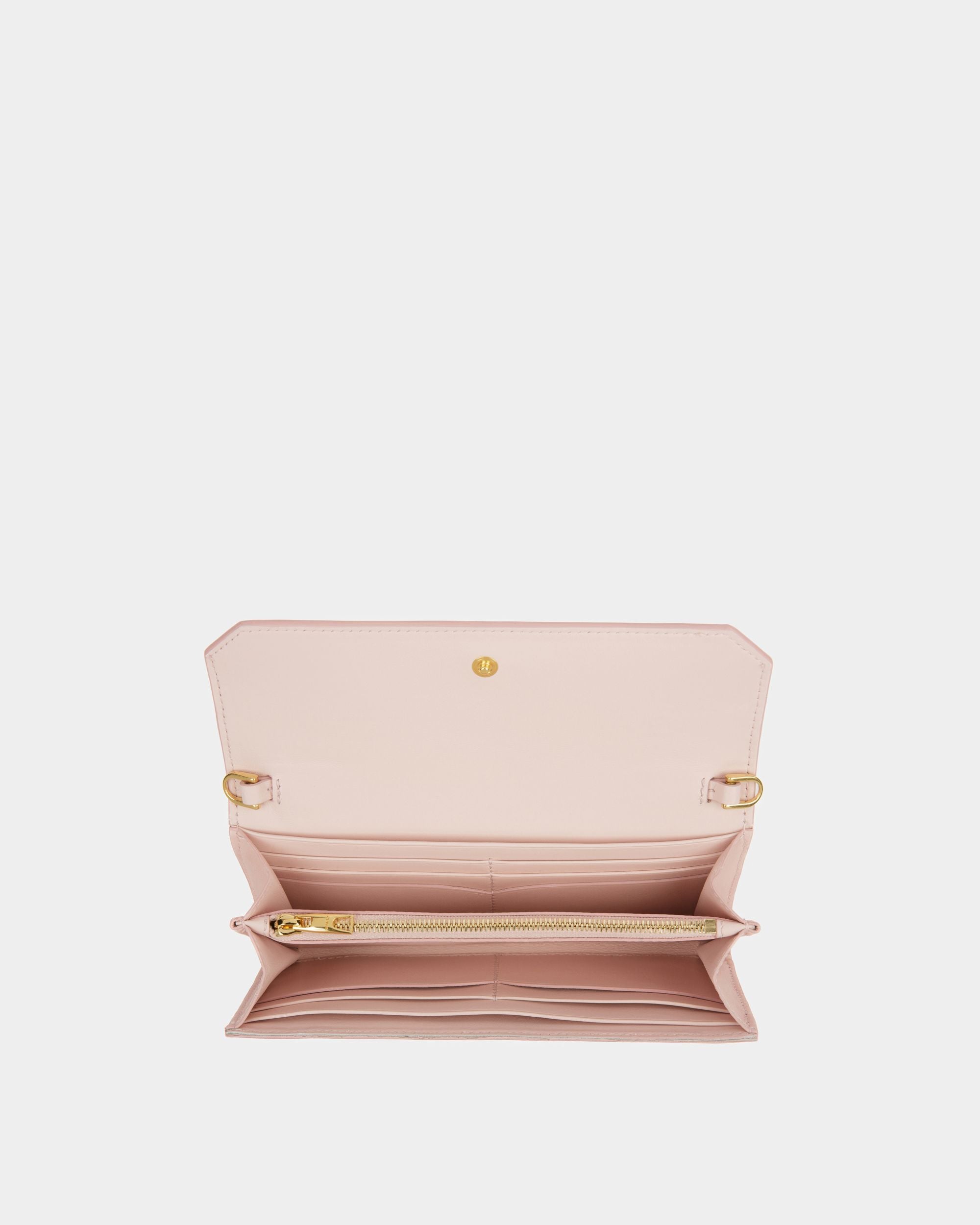 Portafoglio Da Viaggio Emblem In Pelle Dusty Petal - Donna - Bally - 03