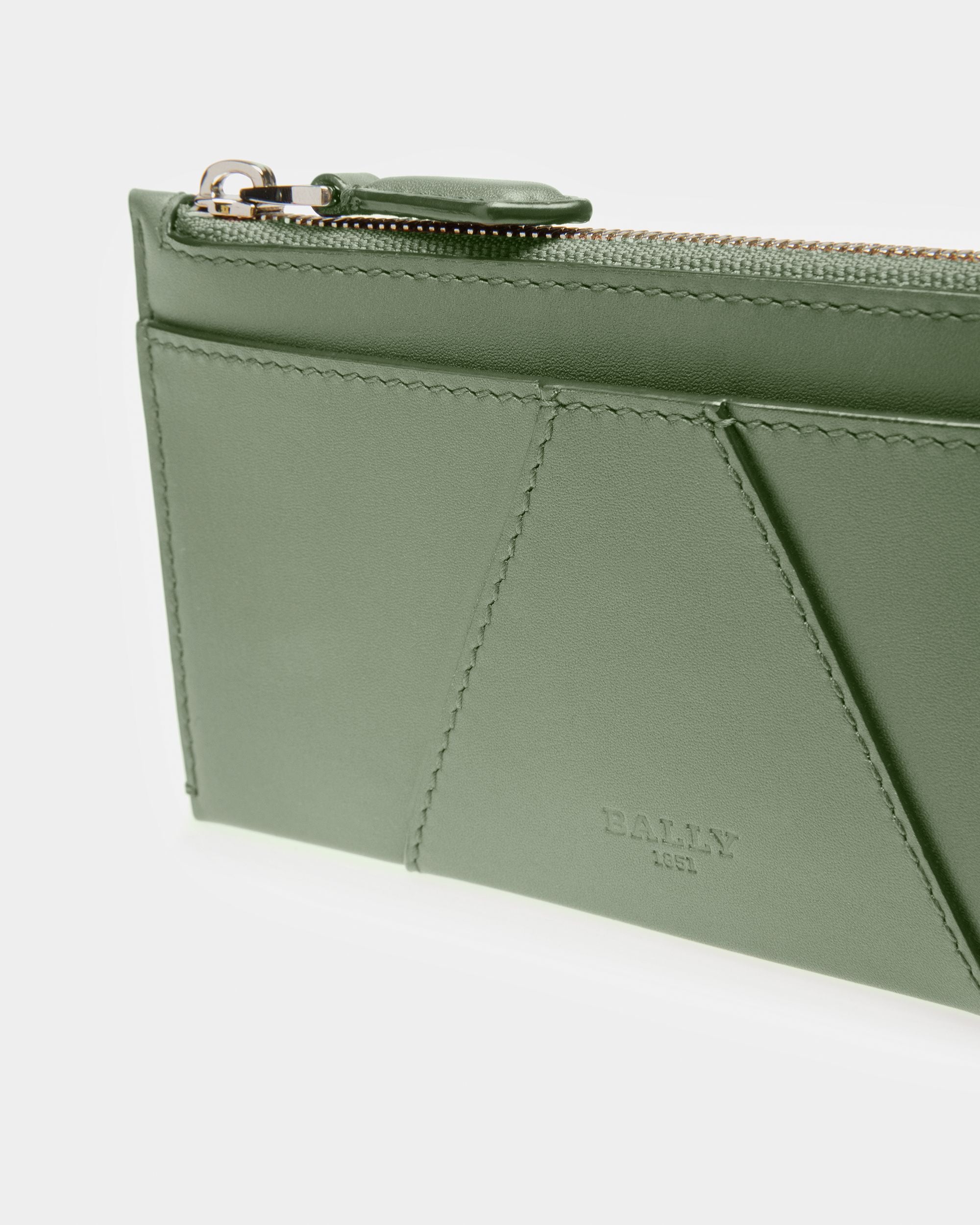 Adley Portafoglio In Pelle Verde Salvia - Donna - Bally - 04