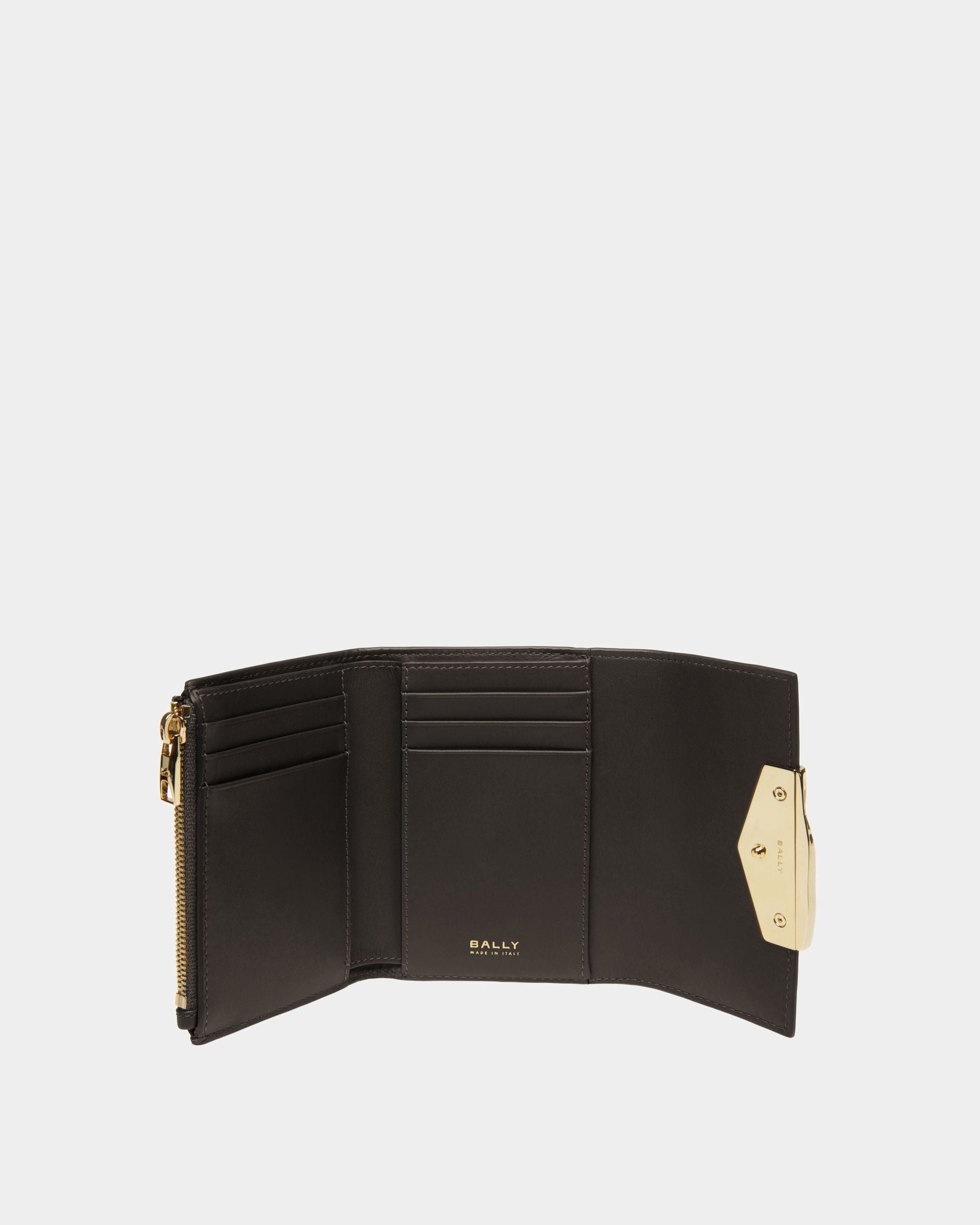 Portafoglio Baroque In Pelle Nera - Donna - Bally - 03