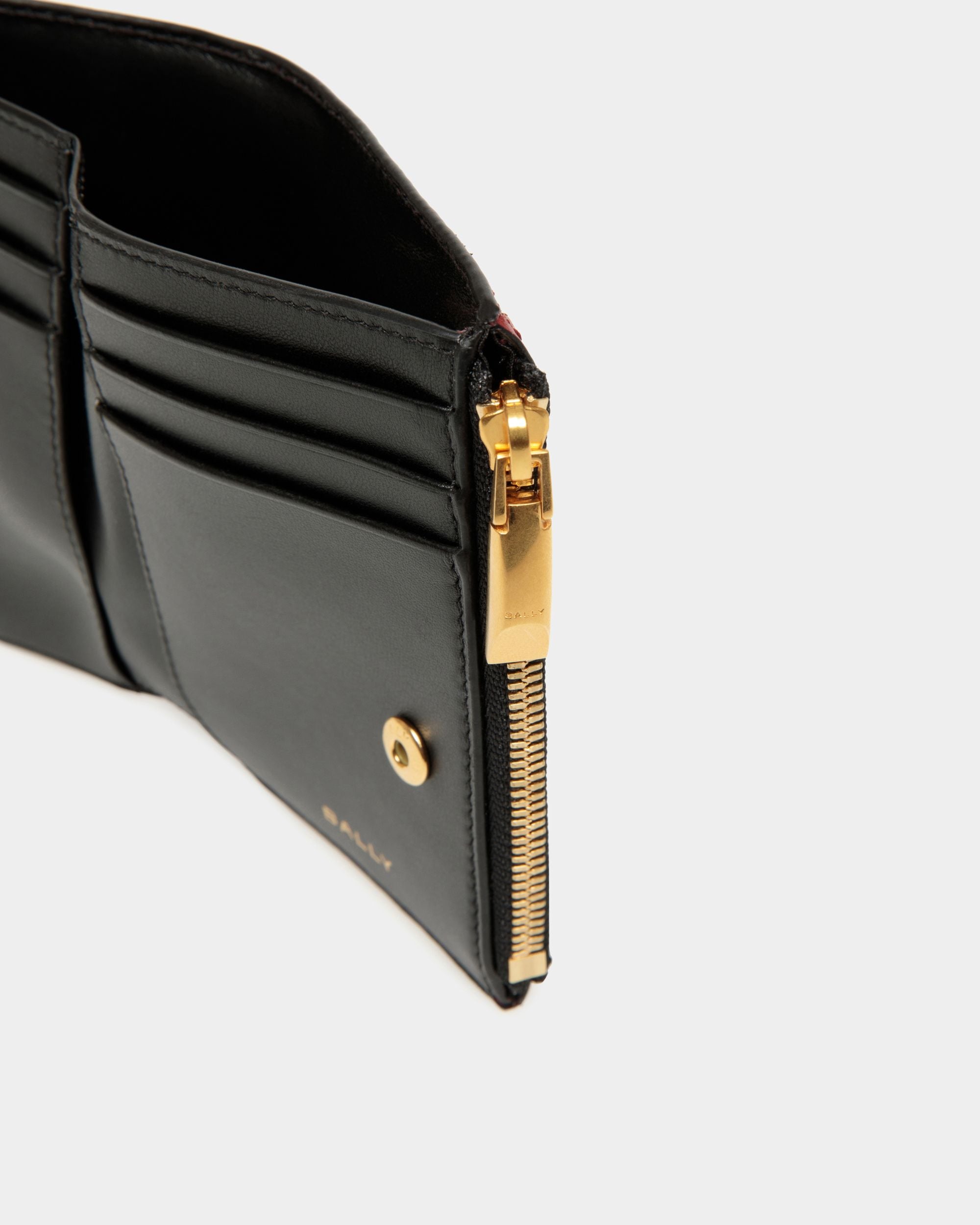 Portafoglio Code In Pelle Nera - Donna - Bally - 04