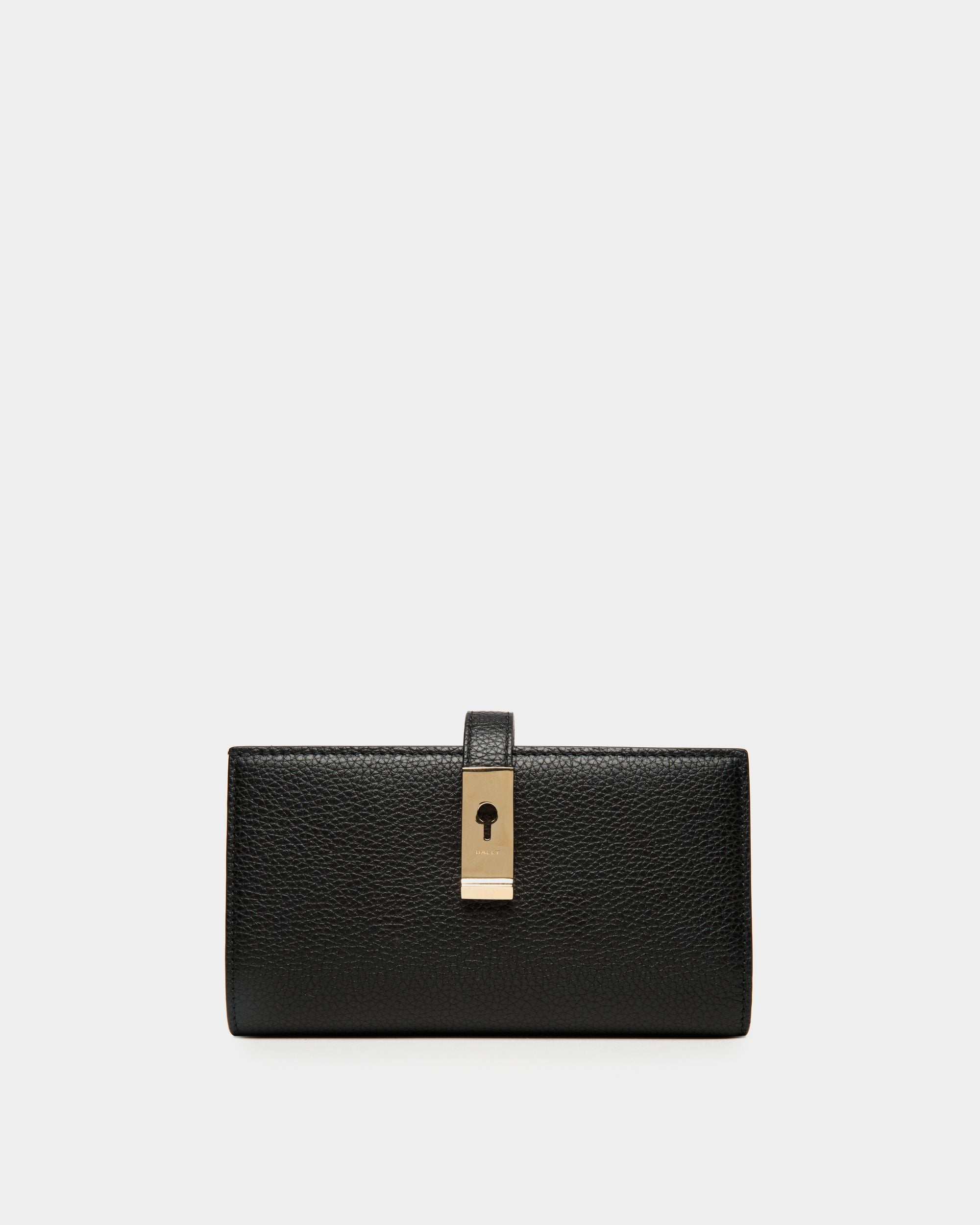 Portafoglio Lungo Lock Me In Pelle Granata Nera - Donna - Bally - 01