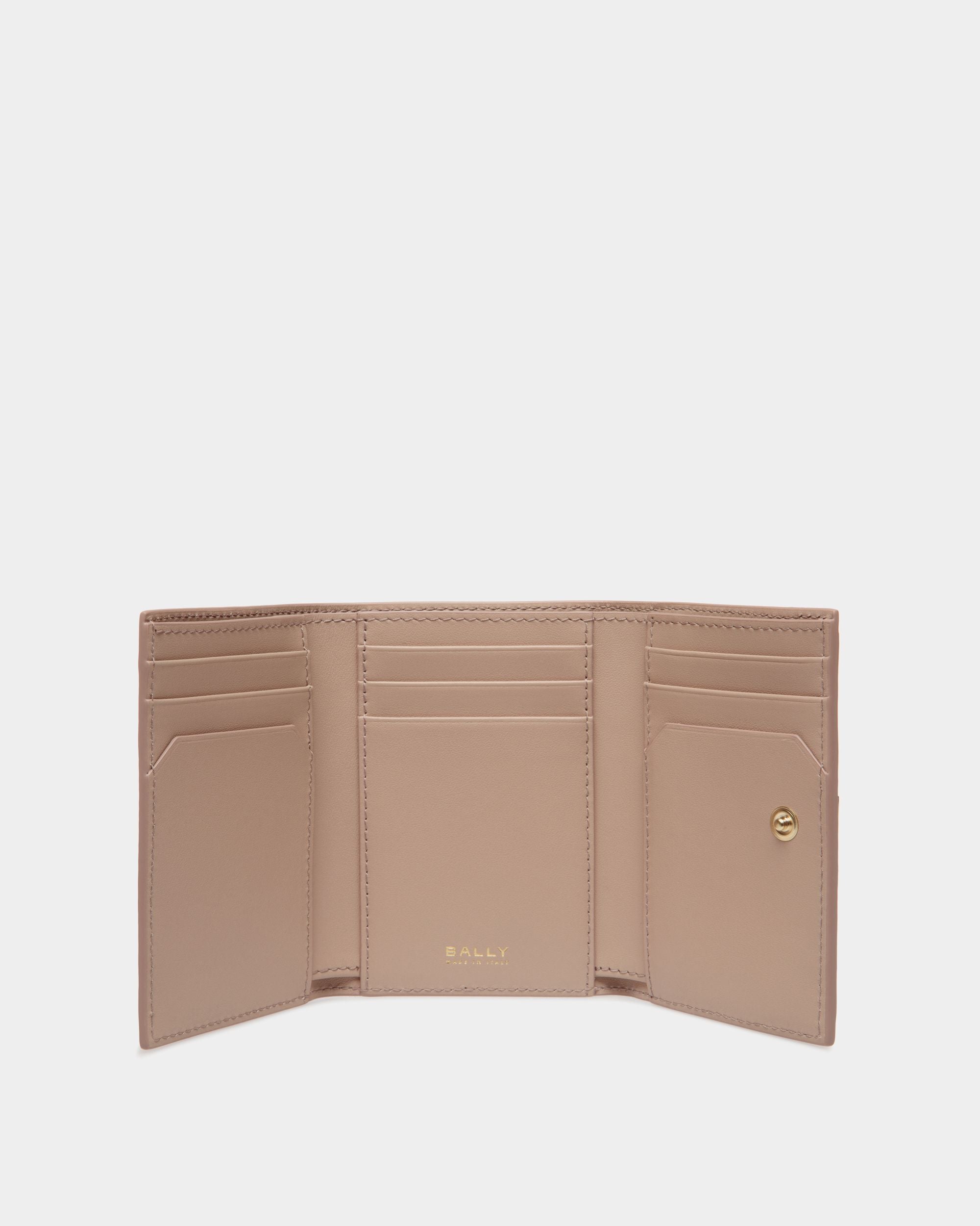 Portafoglio Lock Me In Pelle Granata Light Beige - Donna - Bally - 03
