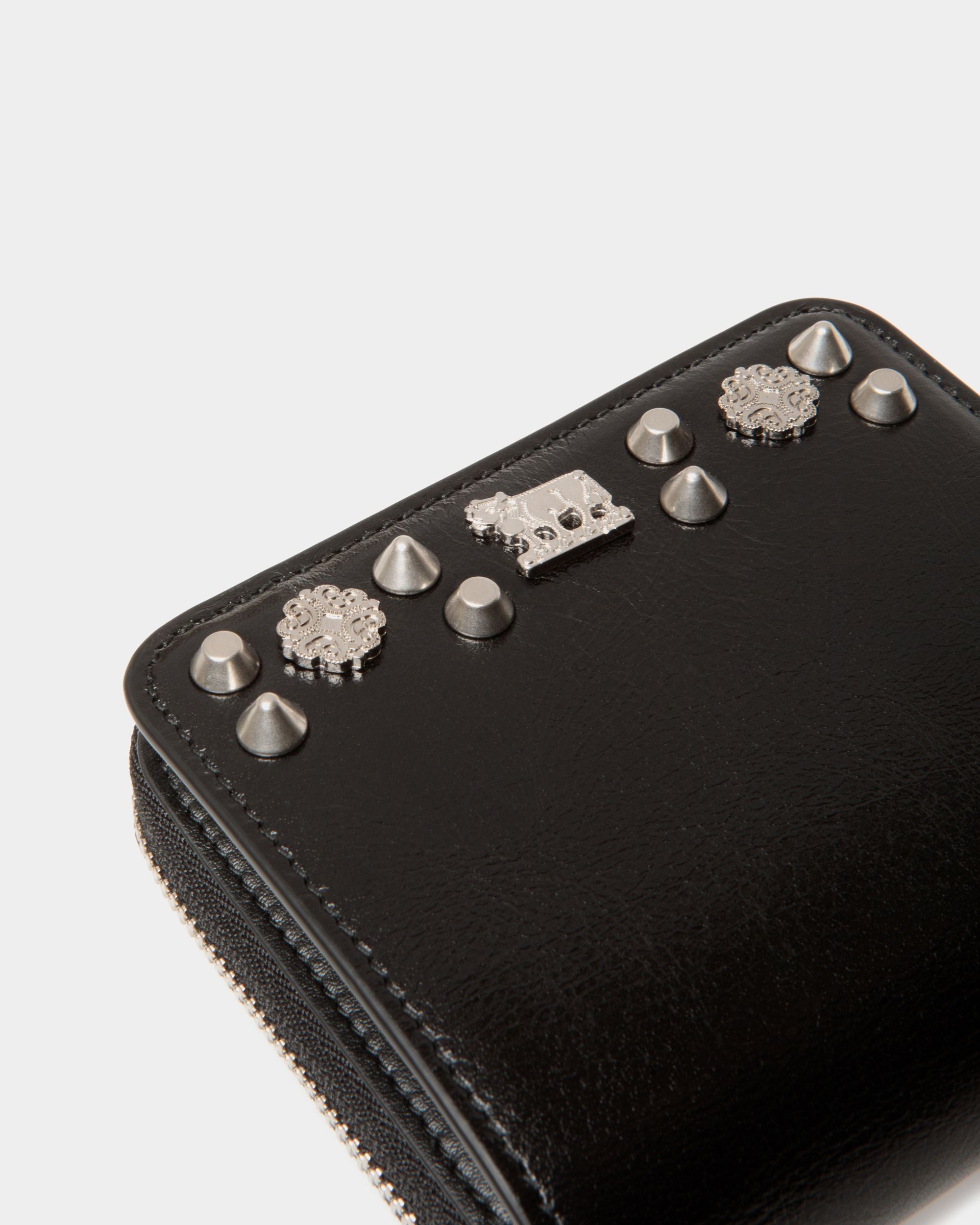 Portafoglio Swissness In Pelle Nera Con Borchie - Donna - Bally - 04