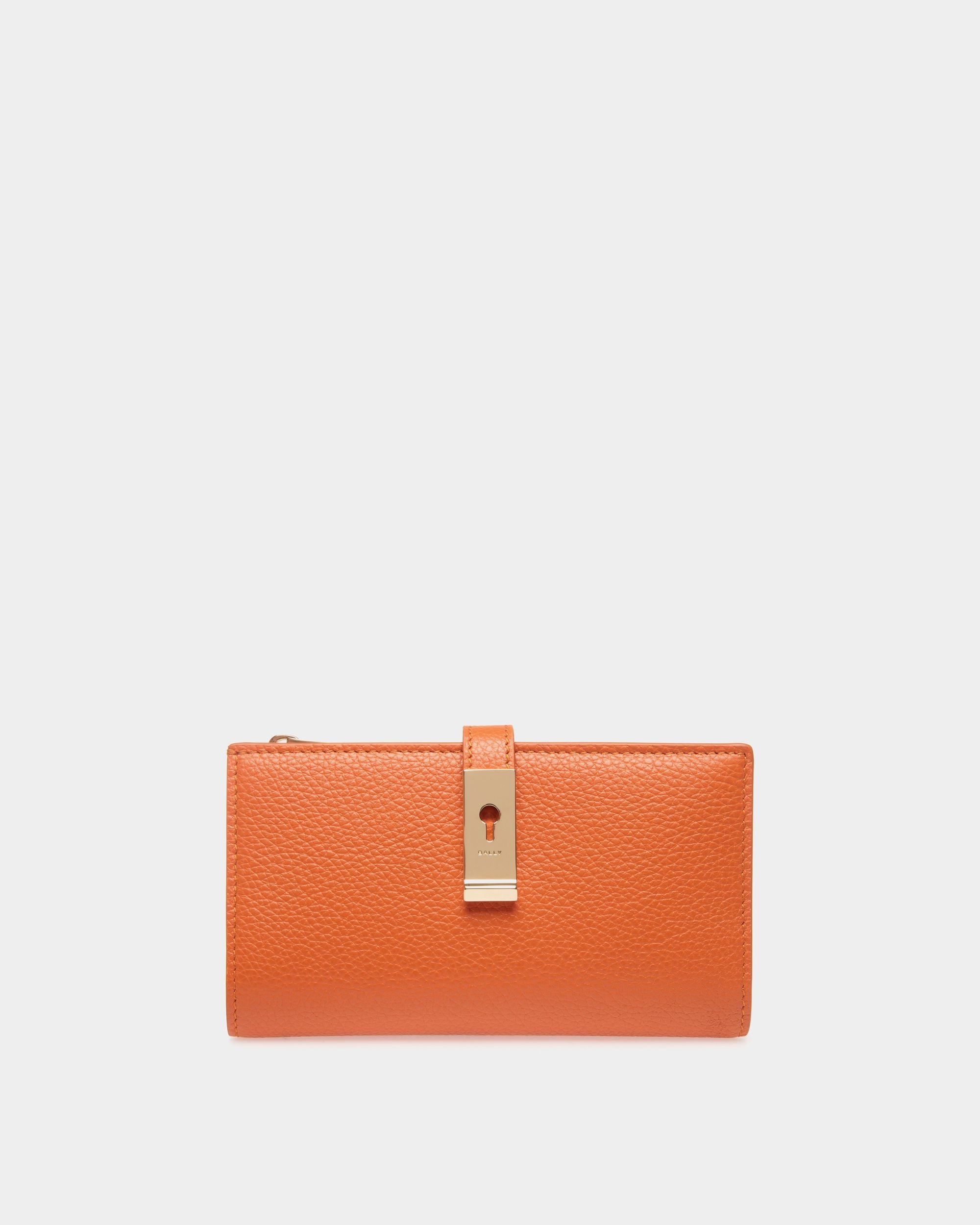 Portafoglio Lungo Lock Me In Pelle Granata Koi Orange - Donna - Bally - 01