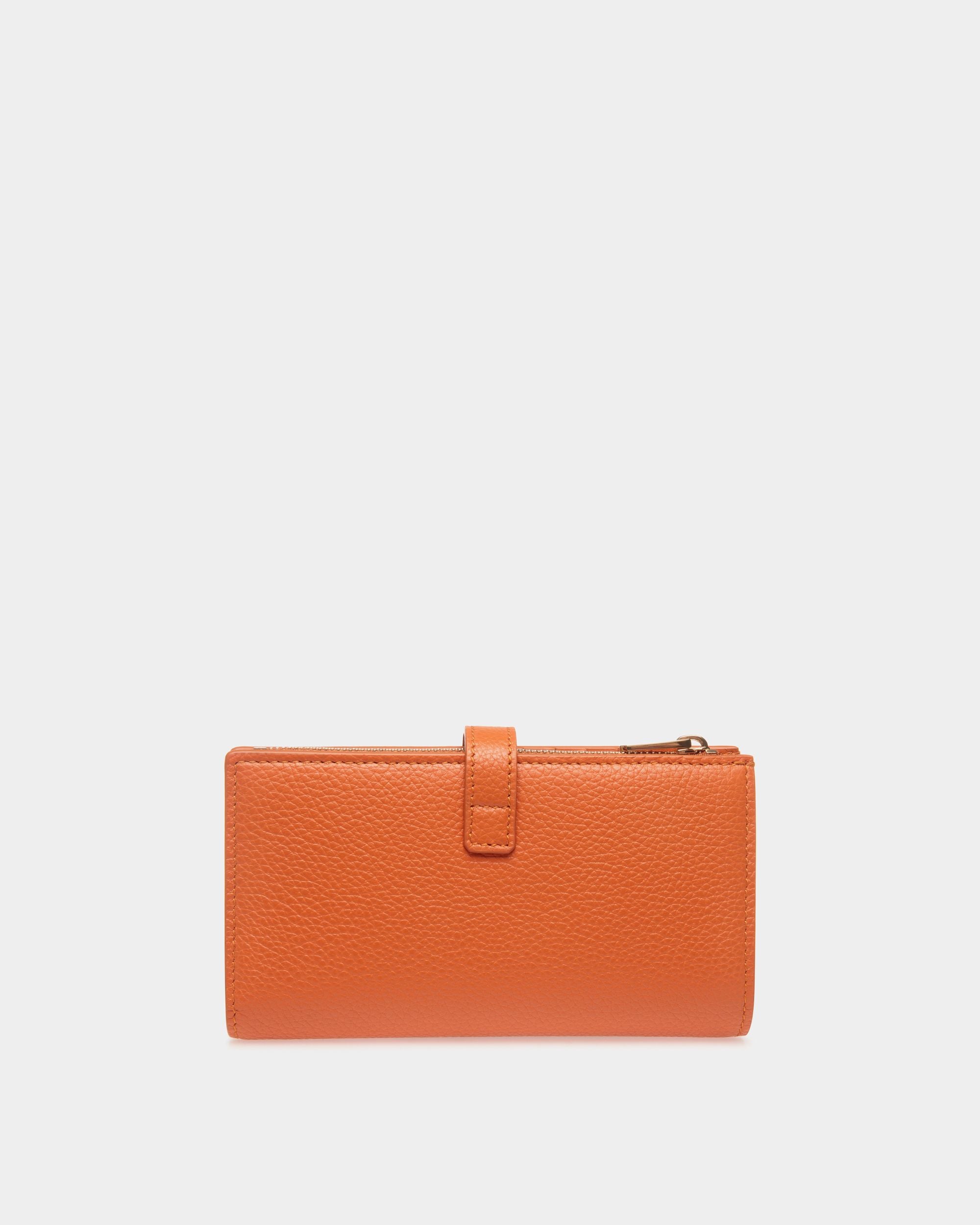 Portafoglio Lungo Lock Me In Pelle Granata Koi Orange - Donna - Bally - 02
