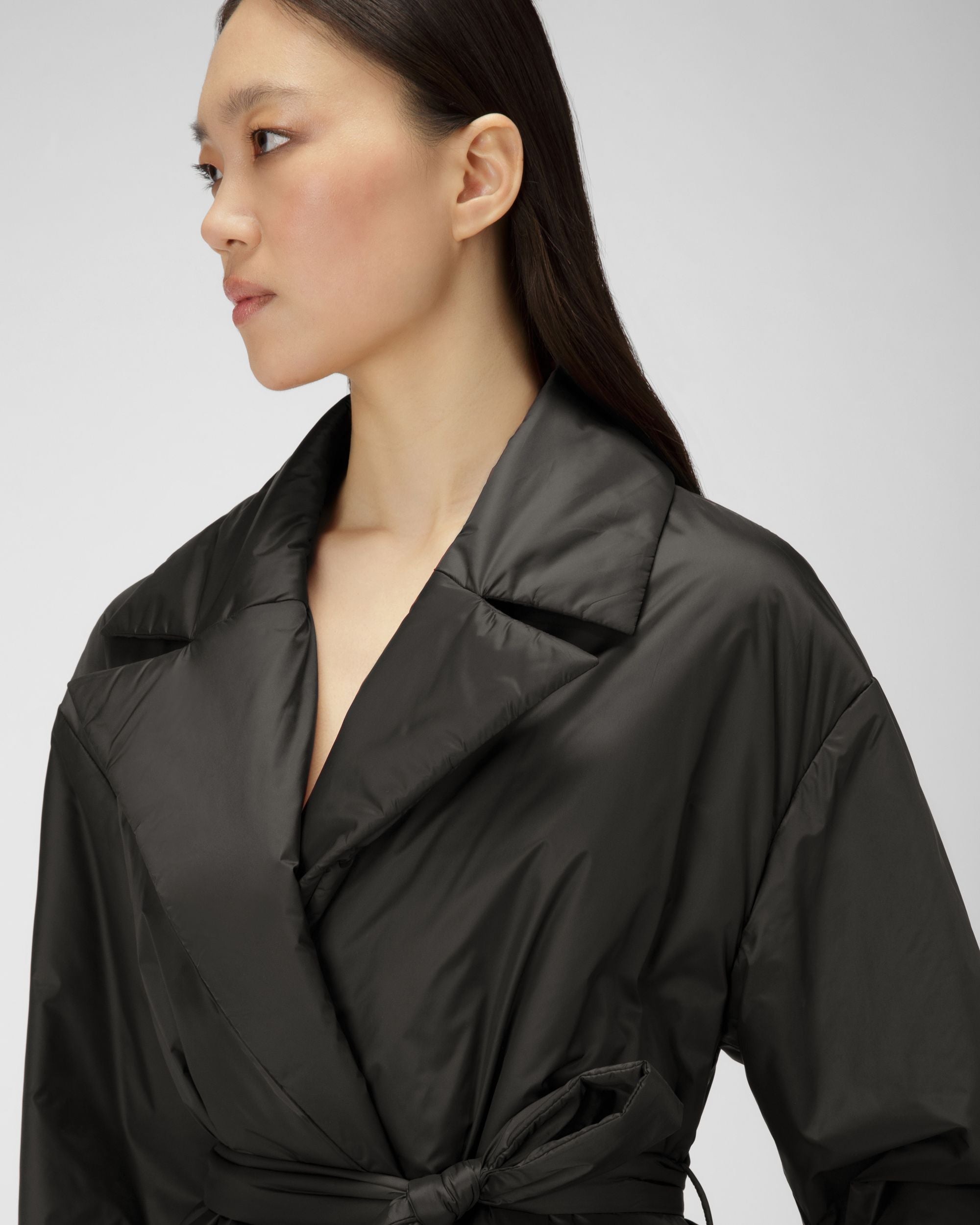 Cappotto A Vestaglia Imbottito Di Nylon Nero - Donna - Bally - 02