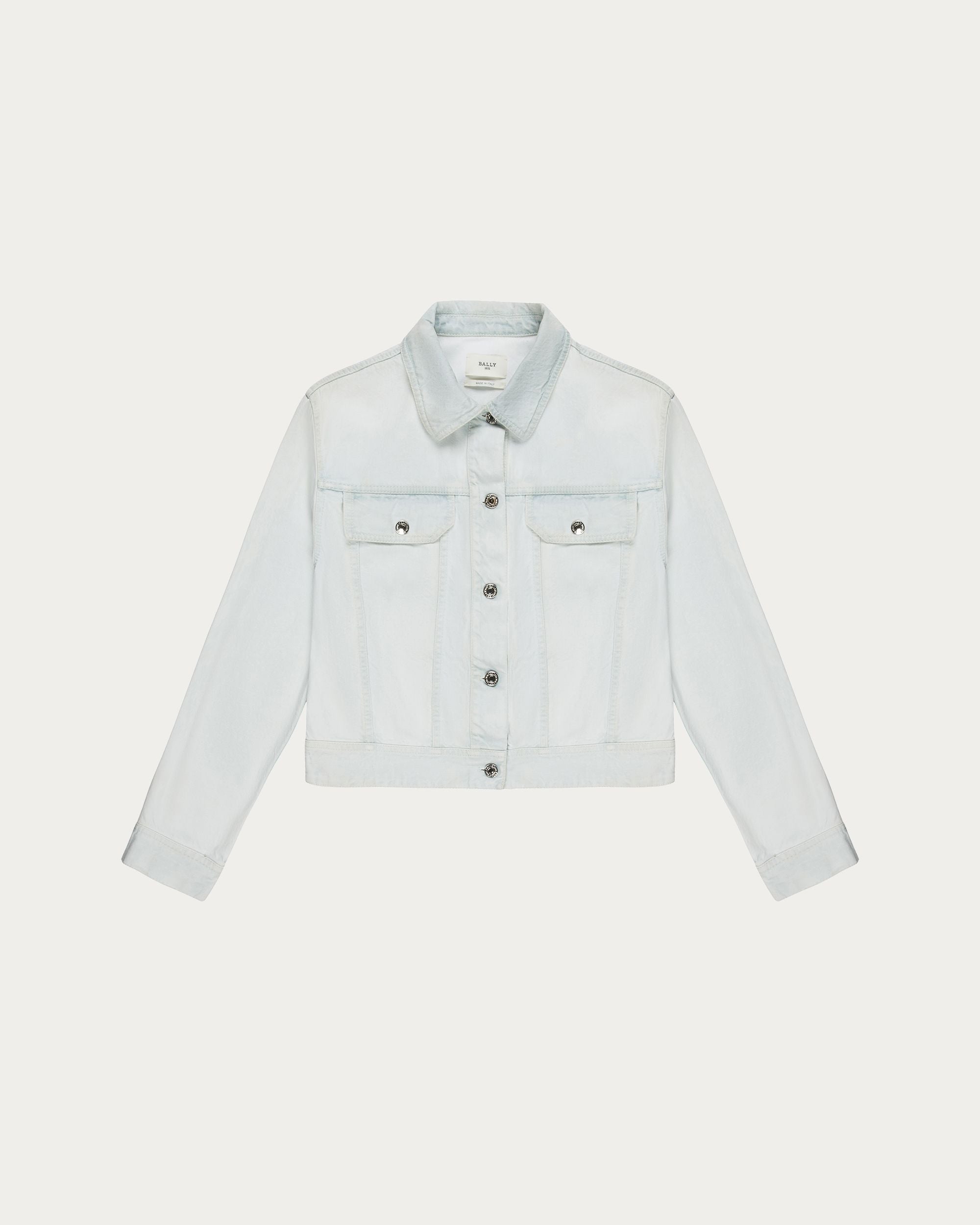 Giacca Denim In Cotone Bianco Decolorato - Donna - Bally - 01