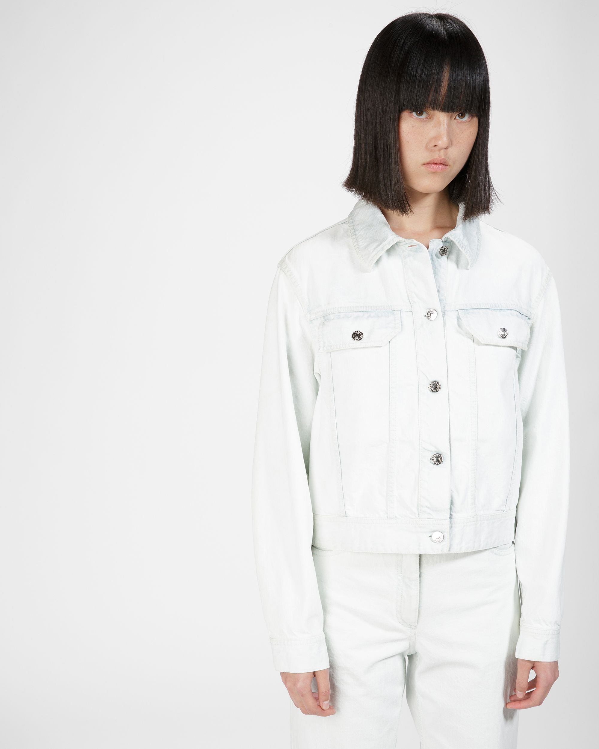 Giacca Denim In Cotone Bianco Decolorato - Donna - Bally - 03
