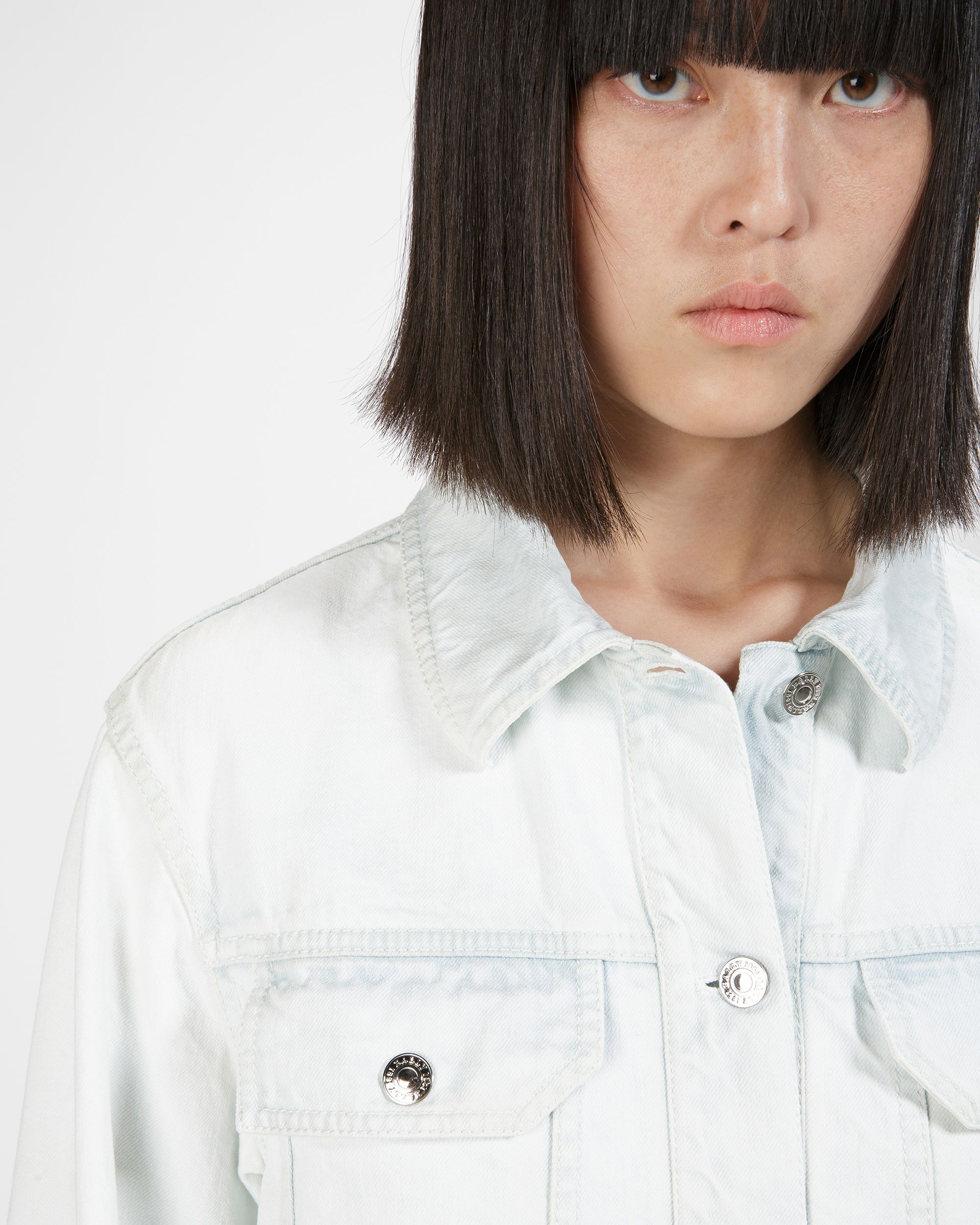 Giacca Denim In Cotone Bianco Decolorato - Donna - Bally - 04