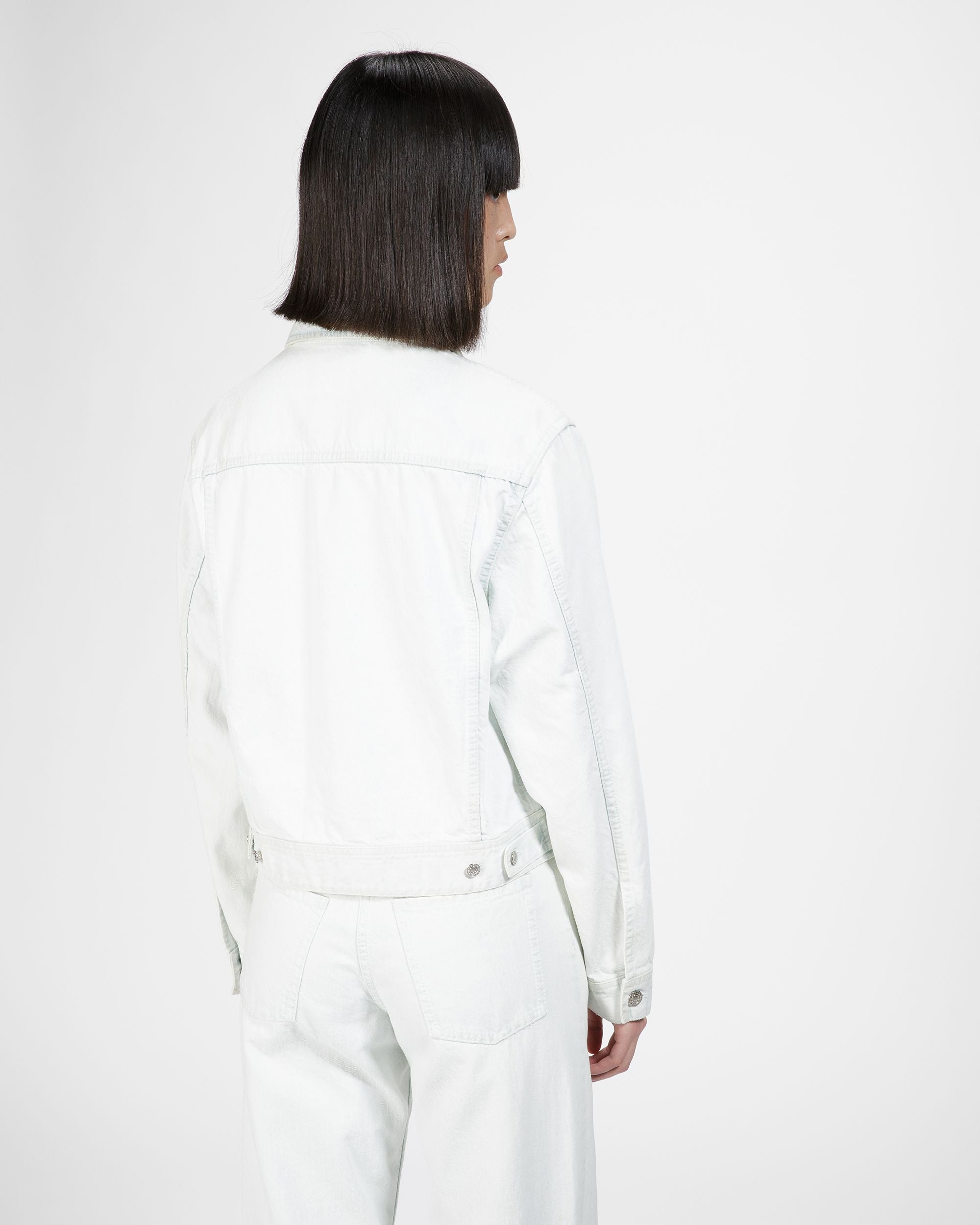 Giacca Denim In Cotone Bianco Decolorato - Donna - Bally - 05