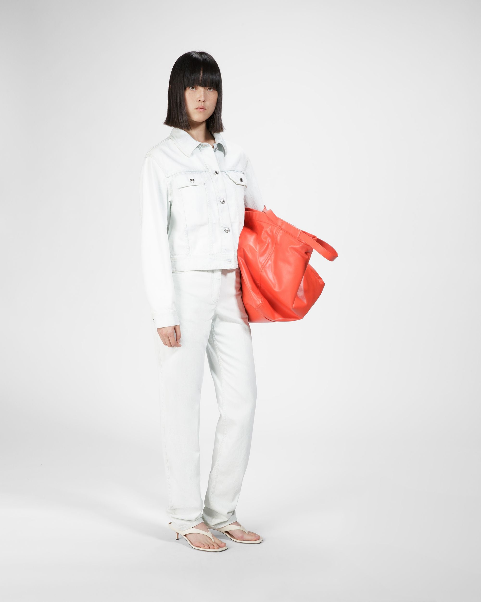 Giacca Denim In Cotone Bianco Decolorato - Donna - Bally - 06