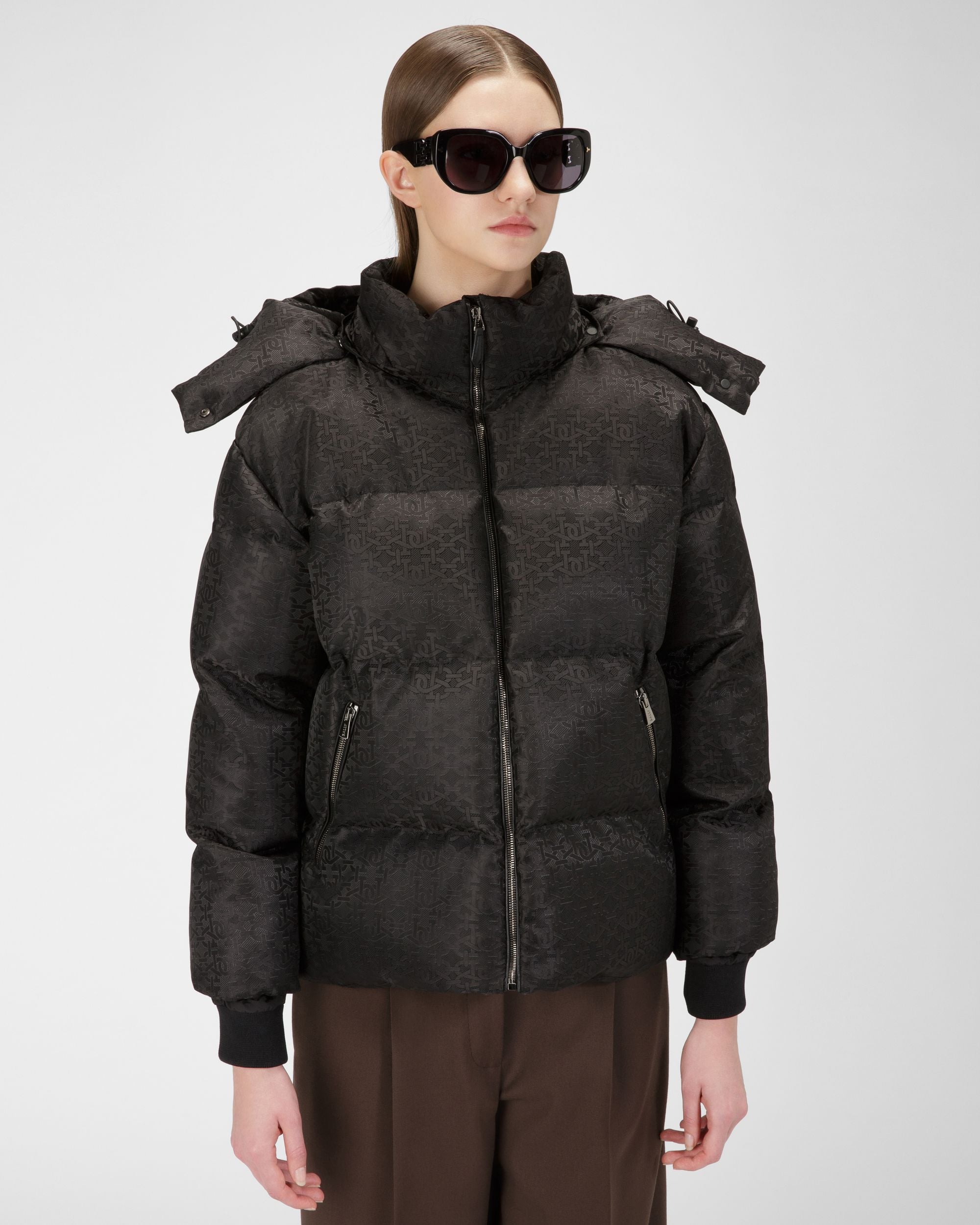 Piumino B-Monogram In Nylon Colore Nero - Donna - Bally - 01