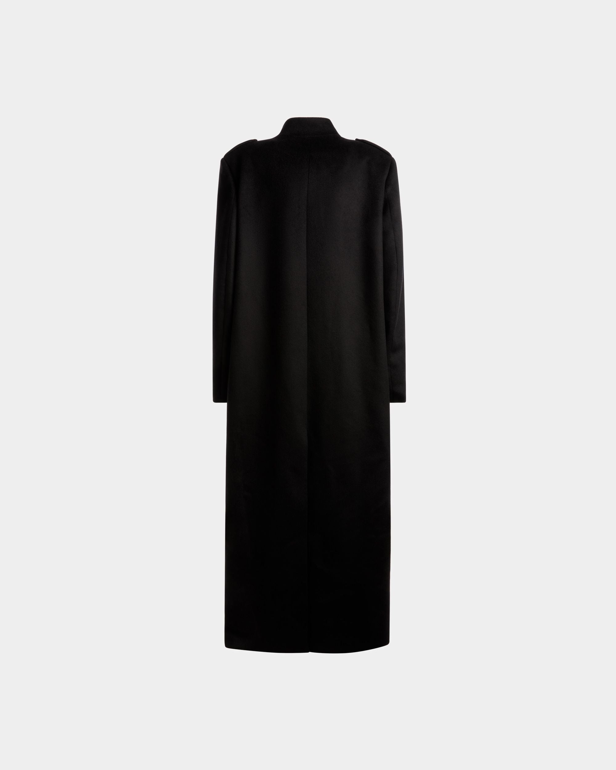 Cappotto Lungo Con Bottoni In Misto Lana Blu Navy - Donna - Bally - 07