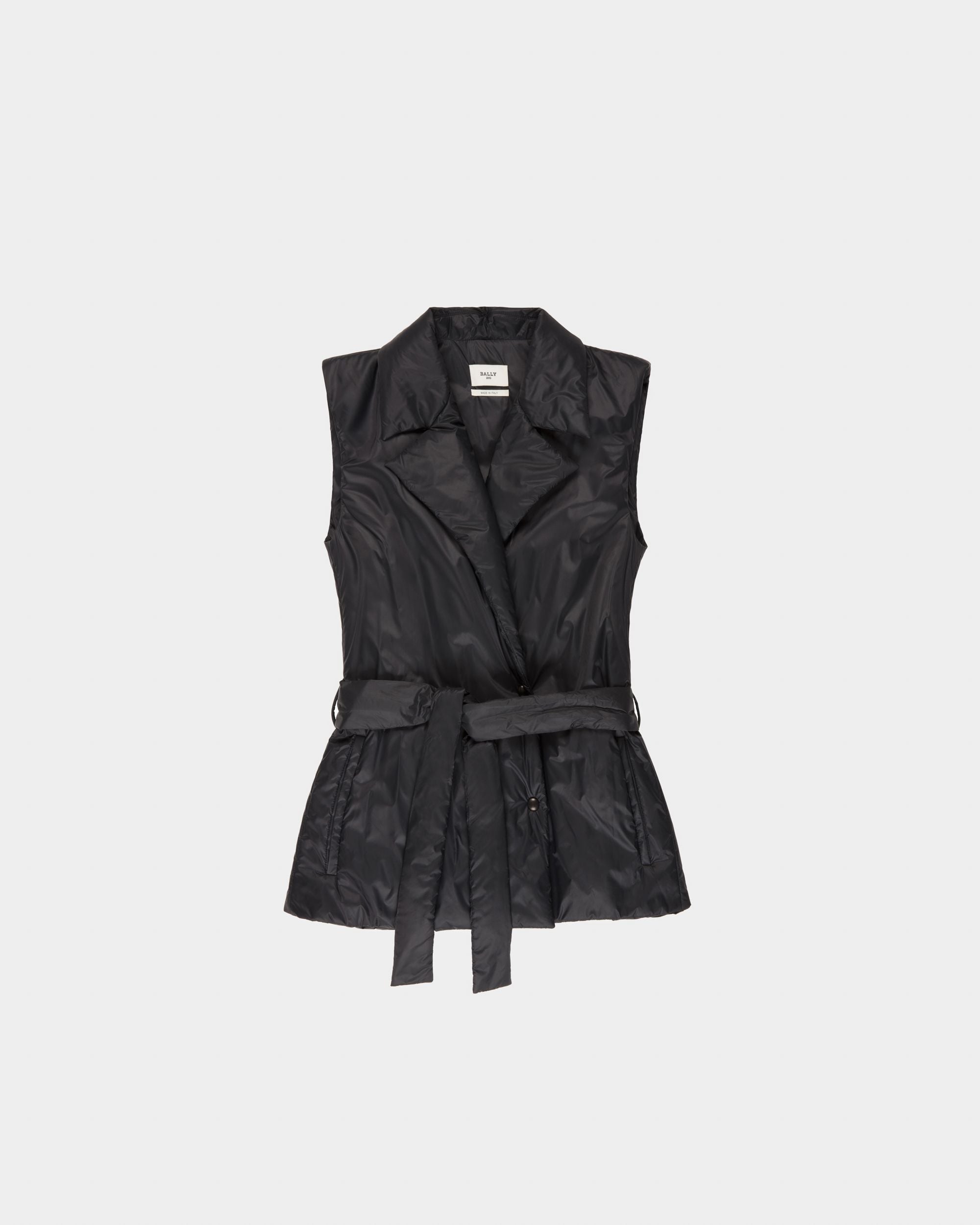 Gilet Imbottito In Nylon Nero - Donna - Bally - 04