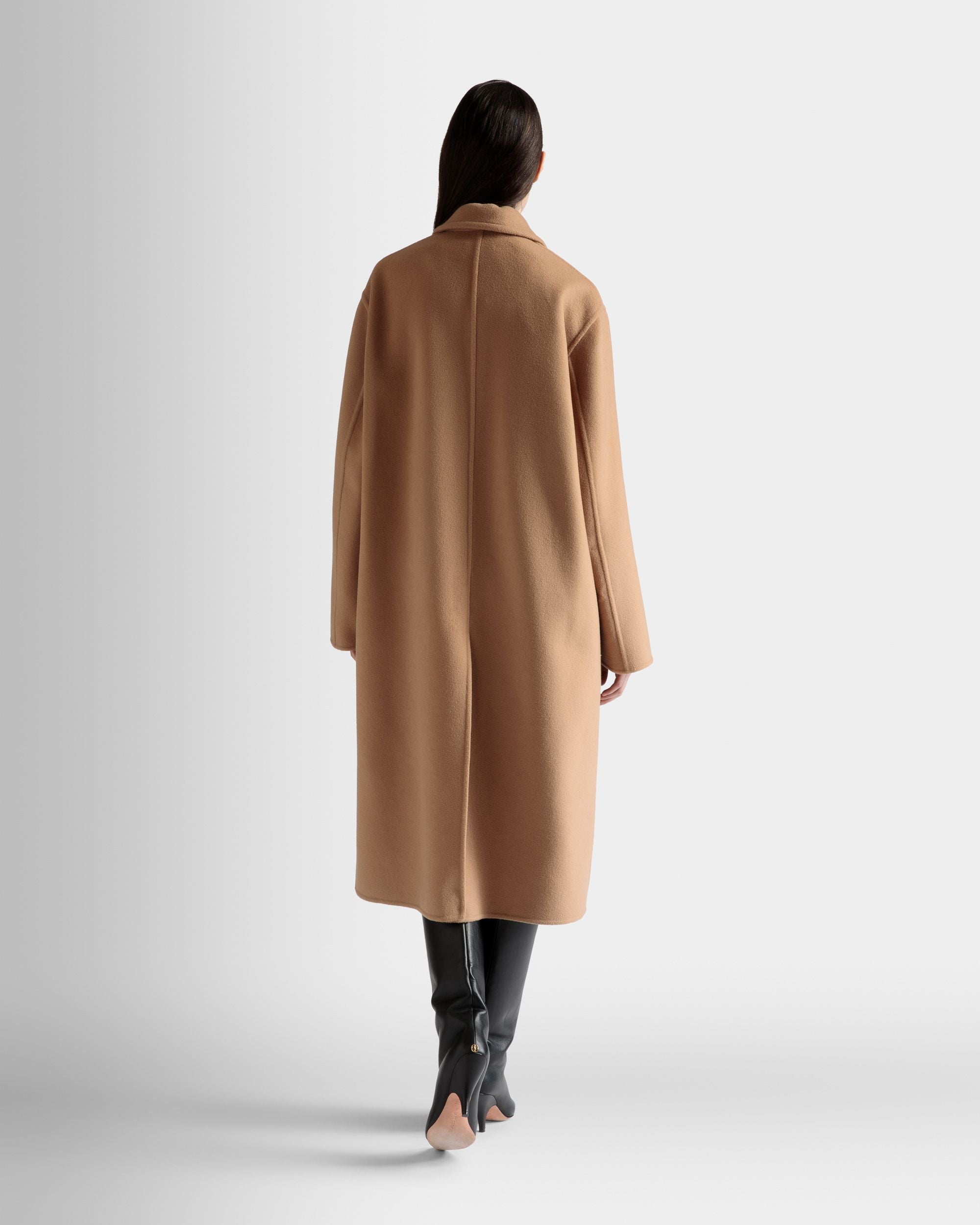 Cappotto Monopetto In Misto Lana E Cachemire Color Cammello - Donna - Bally - 06