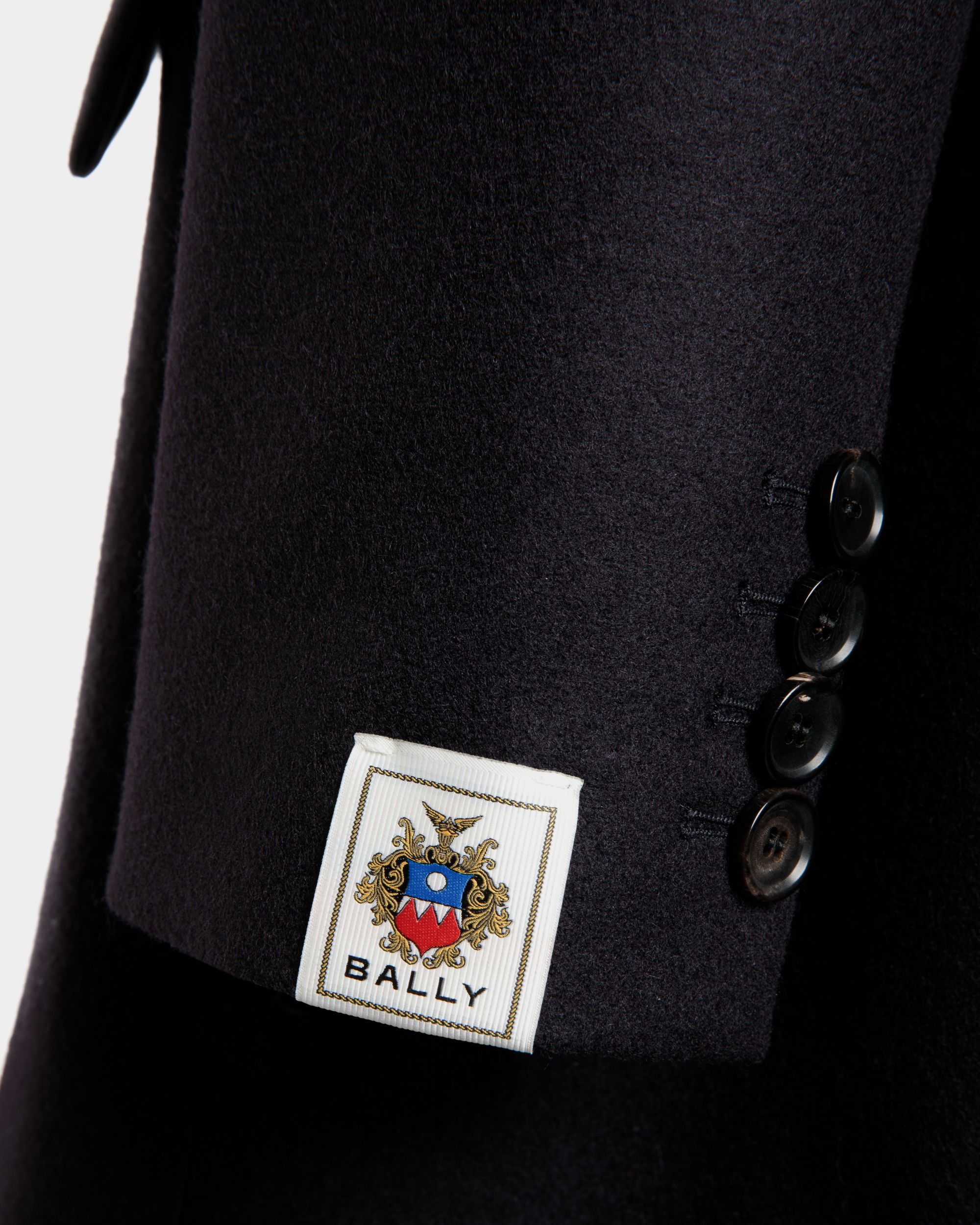 Cappotto Midi Monopetto In Misto Lana Navy Blue - Donna - Bally - 05
