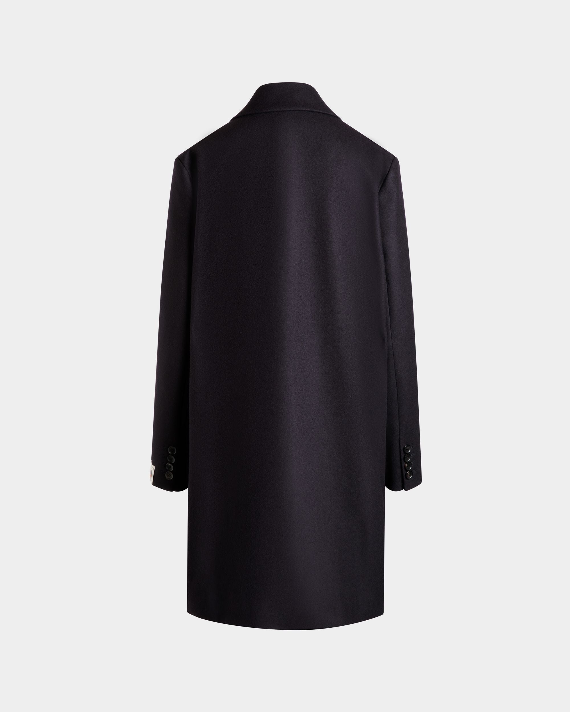 Cappotto Midi Monopetto In Misto Lana Navy Blue - Donna - Bally - 08