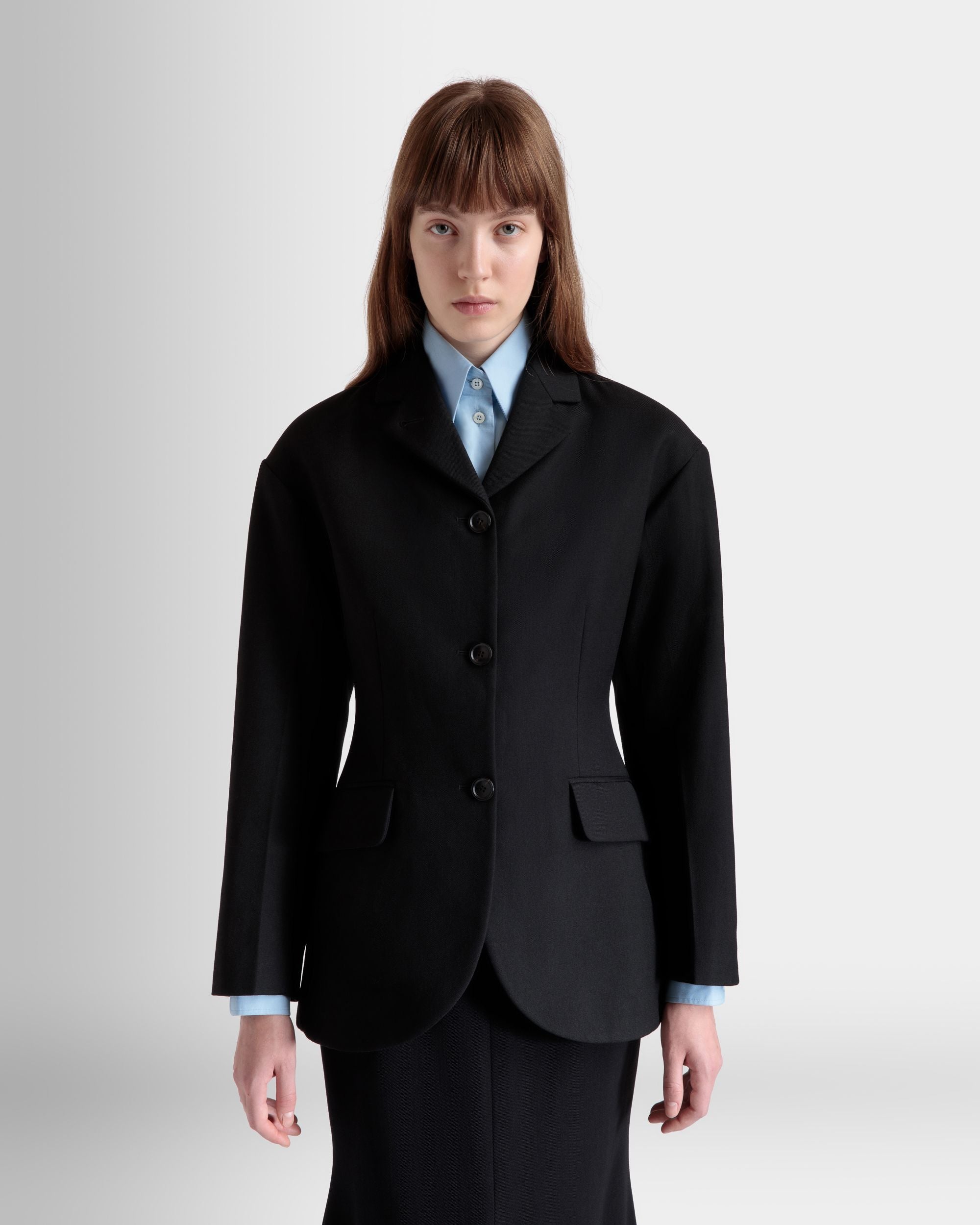 Blazer In Lana Nera - Donna - Bally - 03