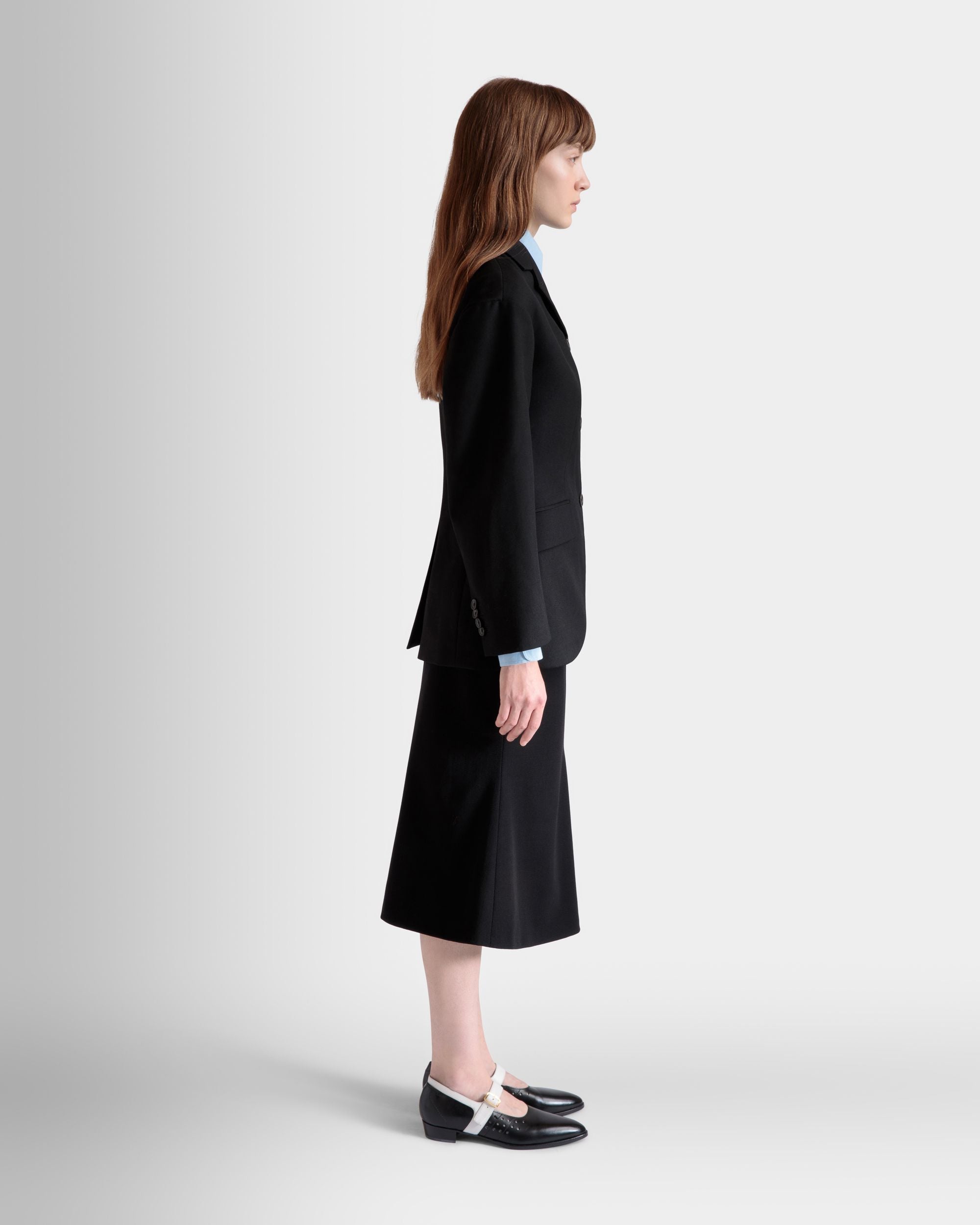 Blazer In Lana Nera - Donna - Bally - 05