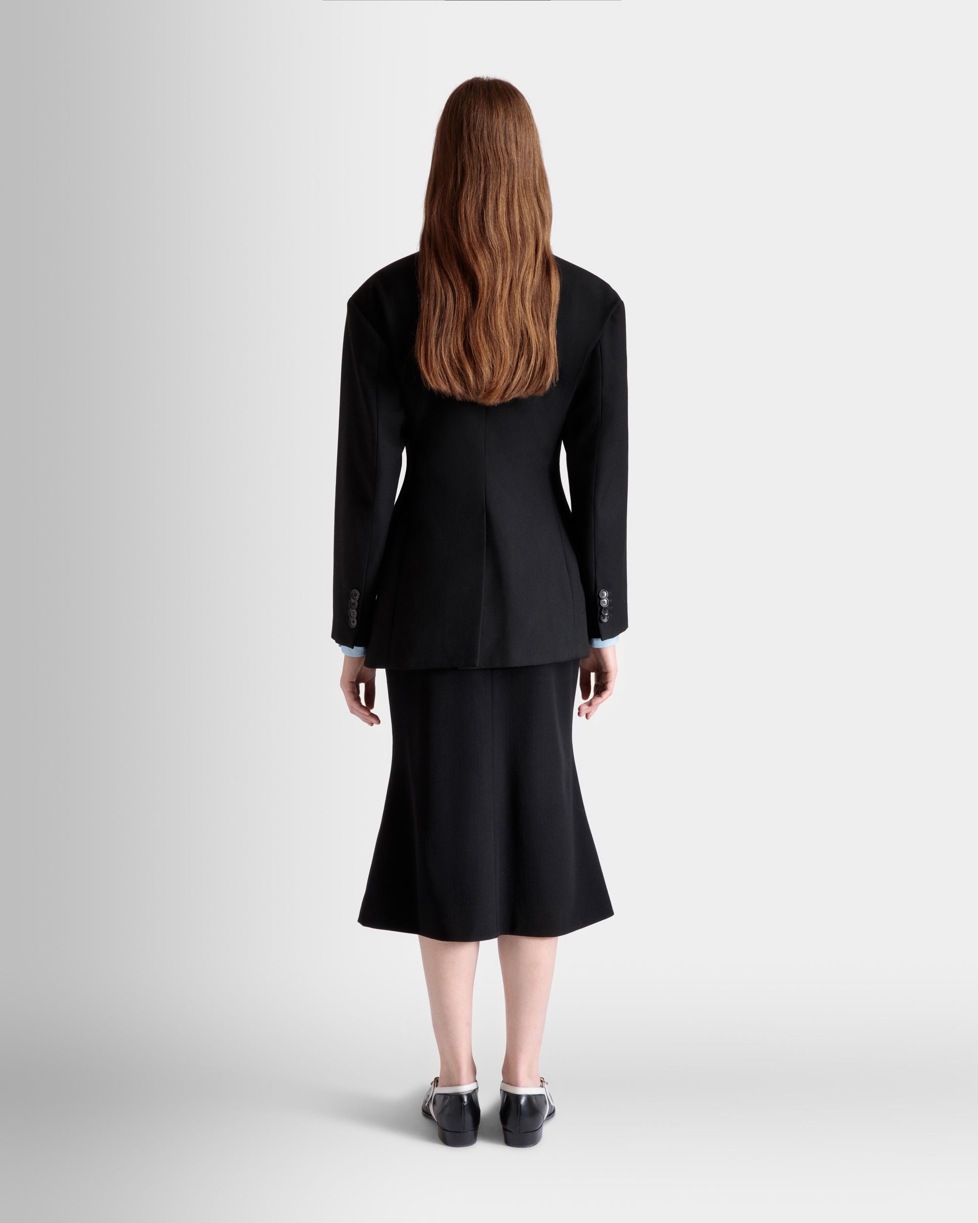 Blazer In Lana Nera - Donna - Bally - 06