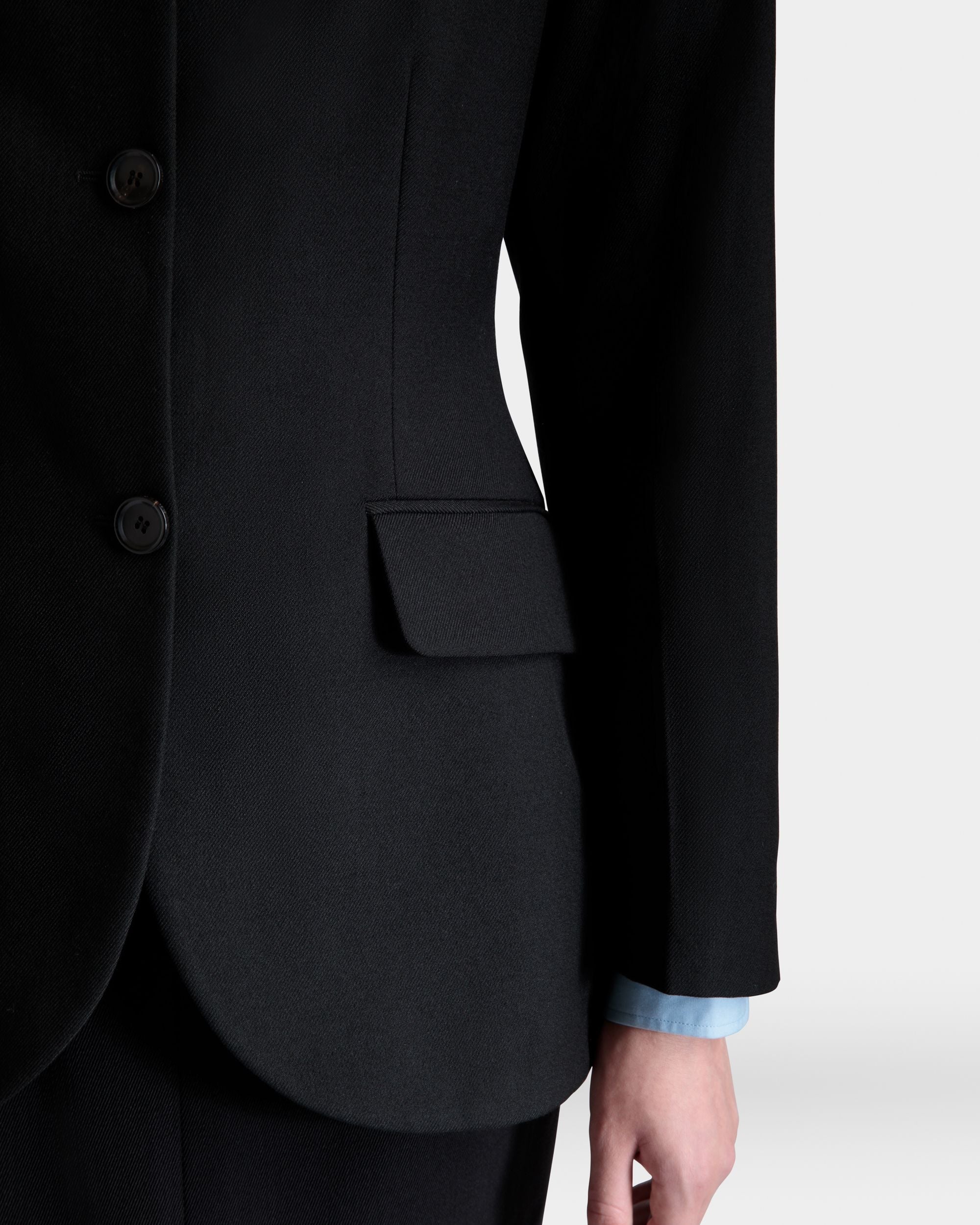 Blazer In Lana Nera - Donna - Bally - 08