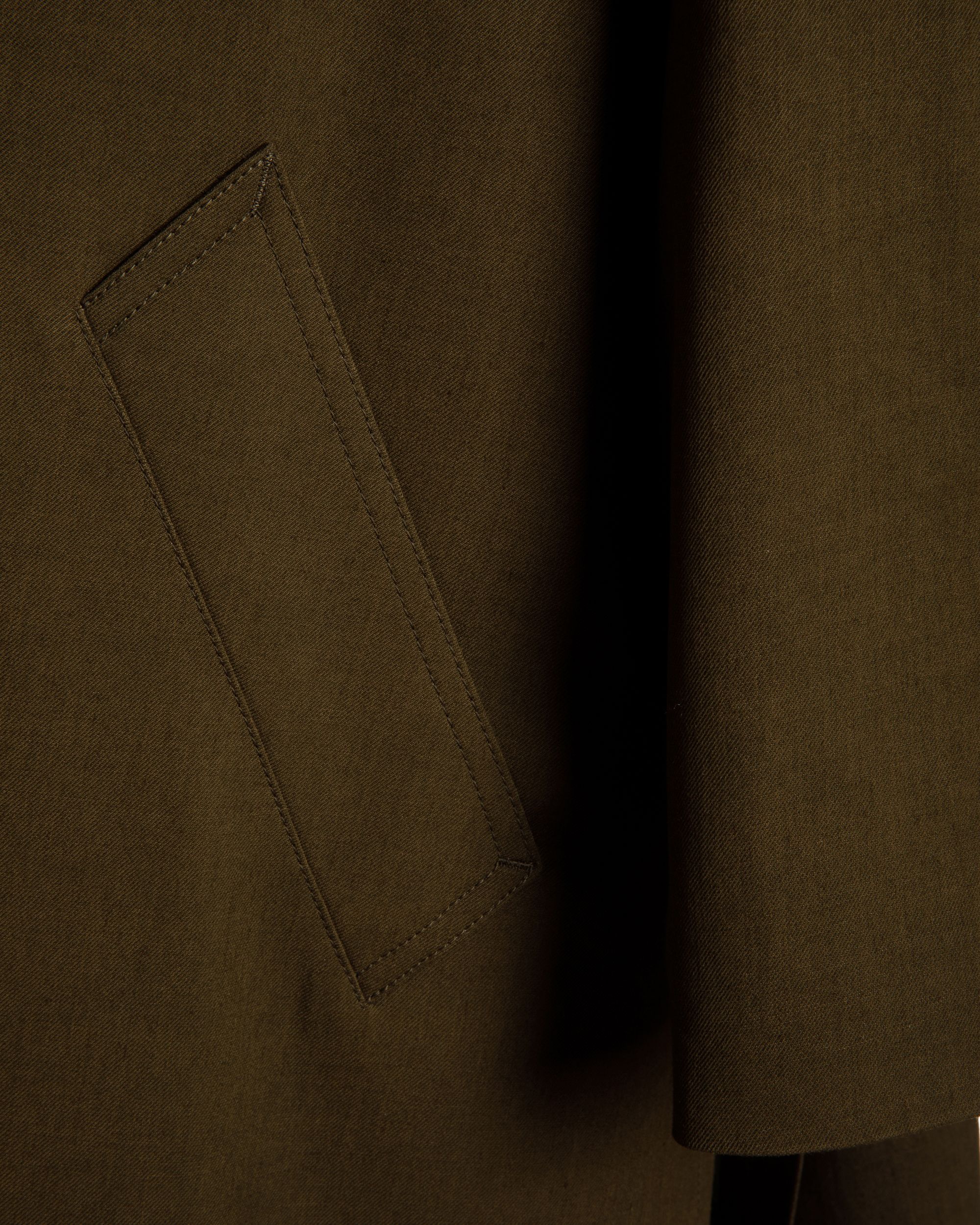 Cappotto In Gabardina Fluida In Military Green - Donna - Bally - 03
