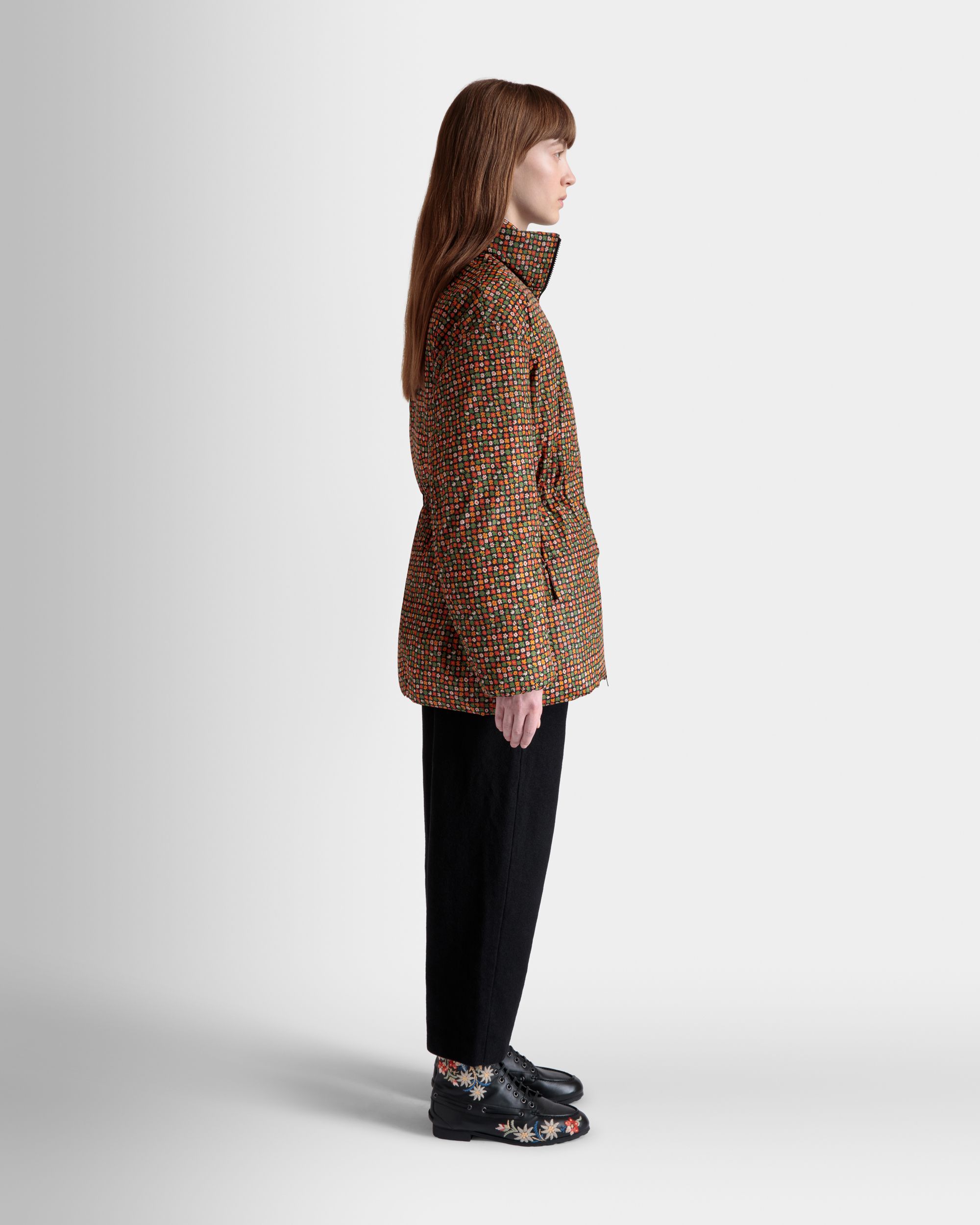Piumino Winter Capsule In Nylon Riciclato Multicolore Con Ricamo Alpine Flowers - Donna - Bally - 04