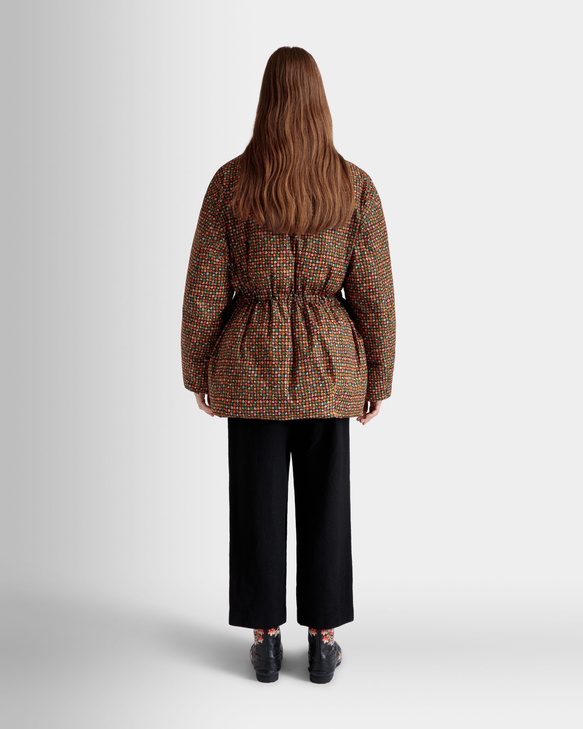 Piumino Winter Capsule In Nylon Riciclato Multicolore Con Ricamo Alpine Flowers - Donna - Bally - 05