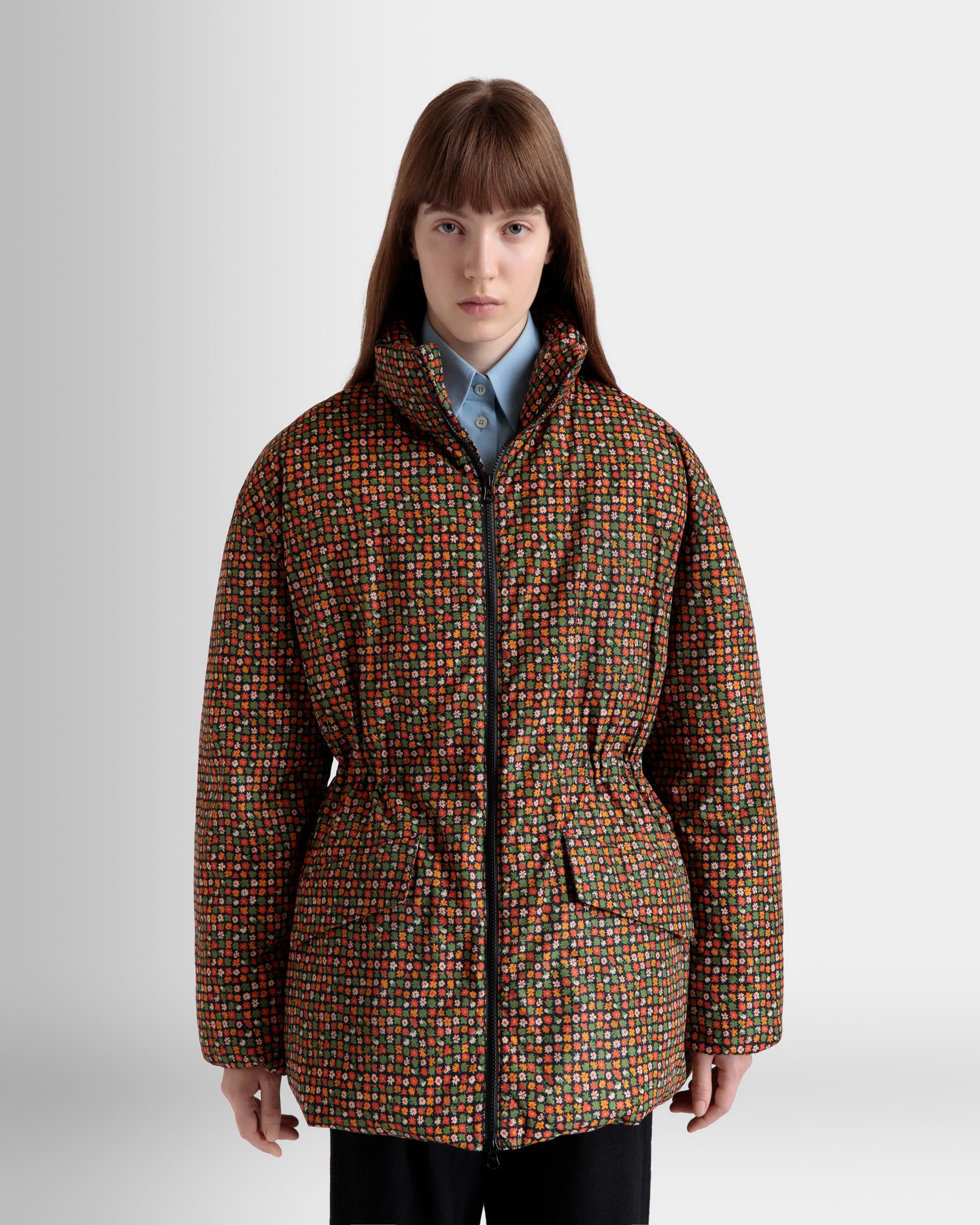 Piumino Winter Capsule In Nylon Riciclato Multicolore Con Ricamo Alpine Flowers - Donna - Bally - 07