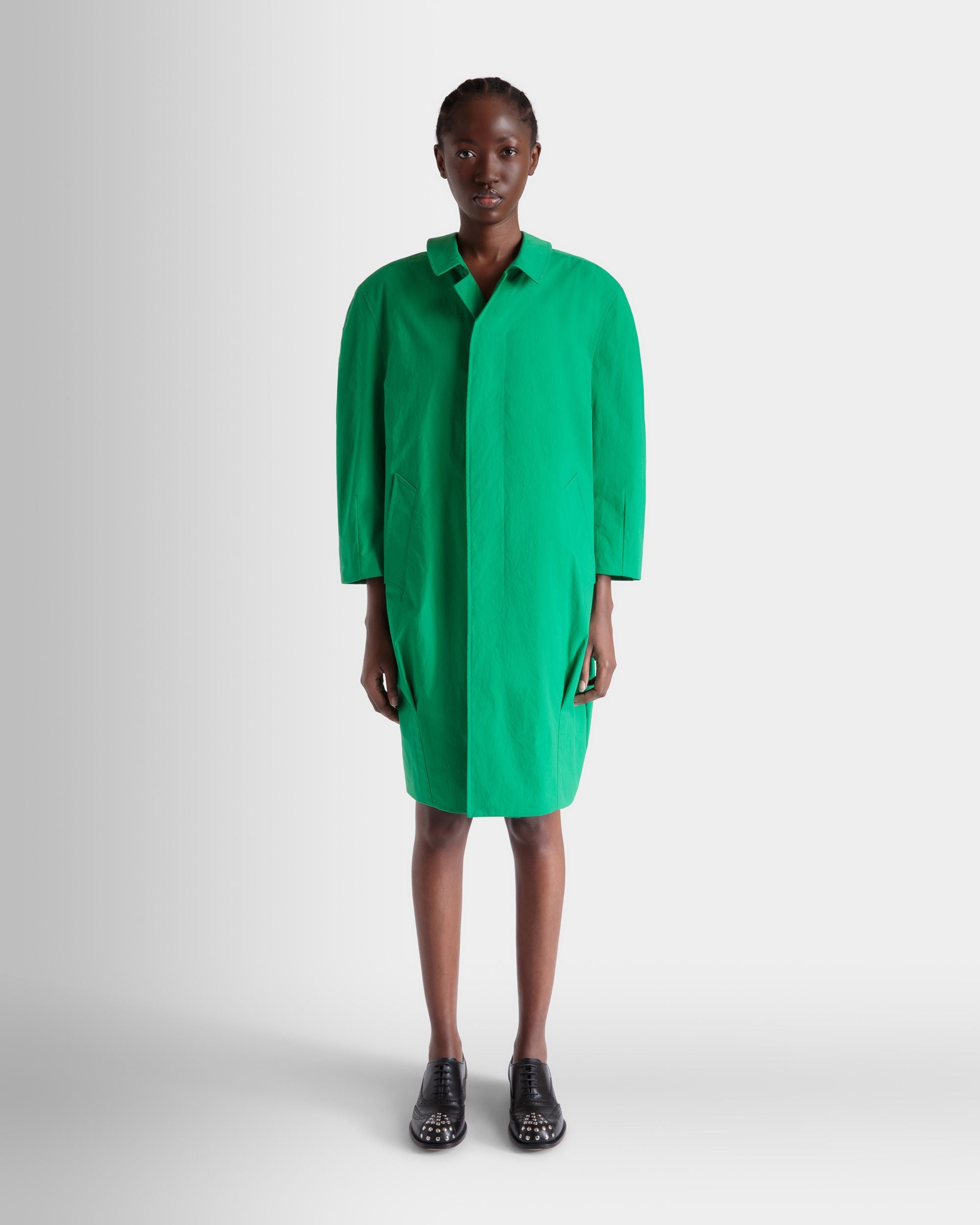 Cappotto In Poliestere Emerald Green - Donna - Bally - 02