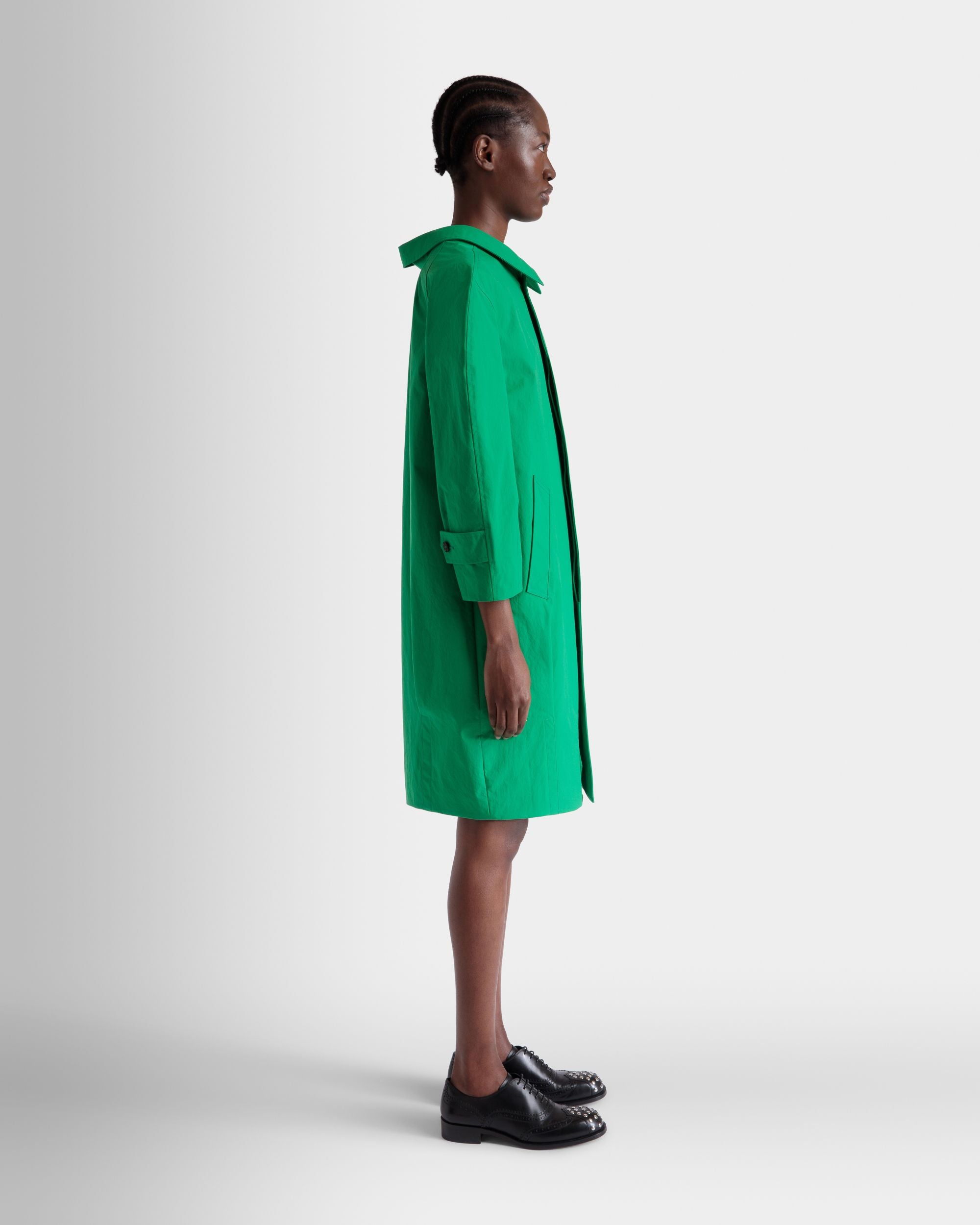 Cappotto In Poliestere Emerald Green - Donna - Bally - 02