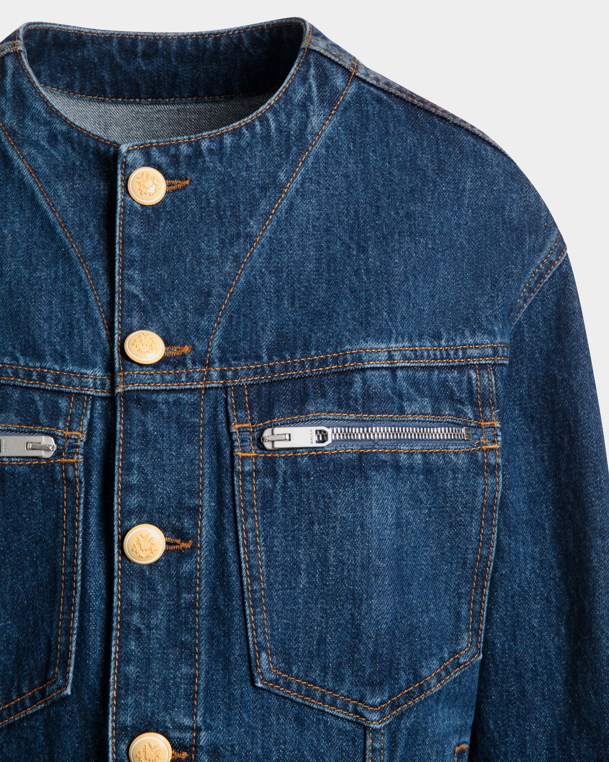 Giacca Denim In Cotone Navy Blue - Donna - Bally - 02