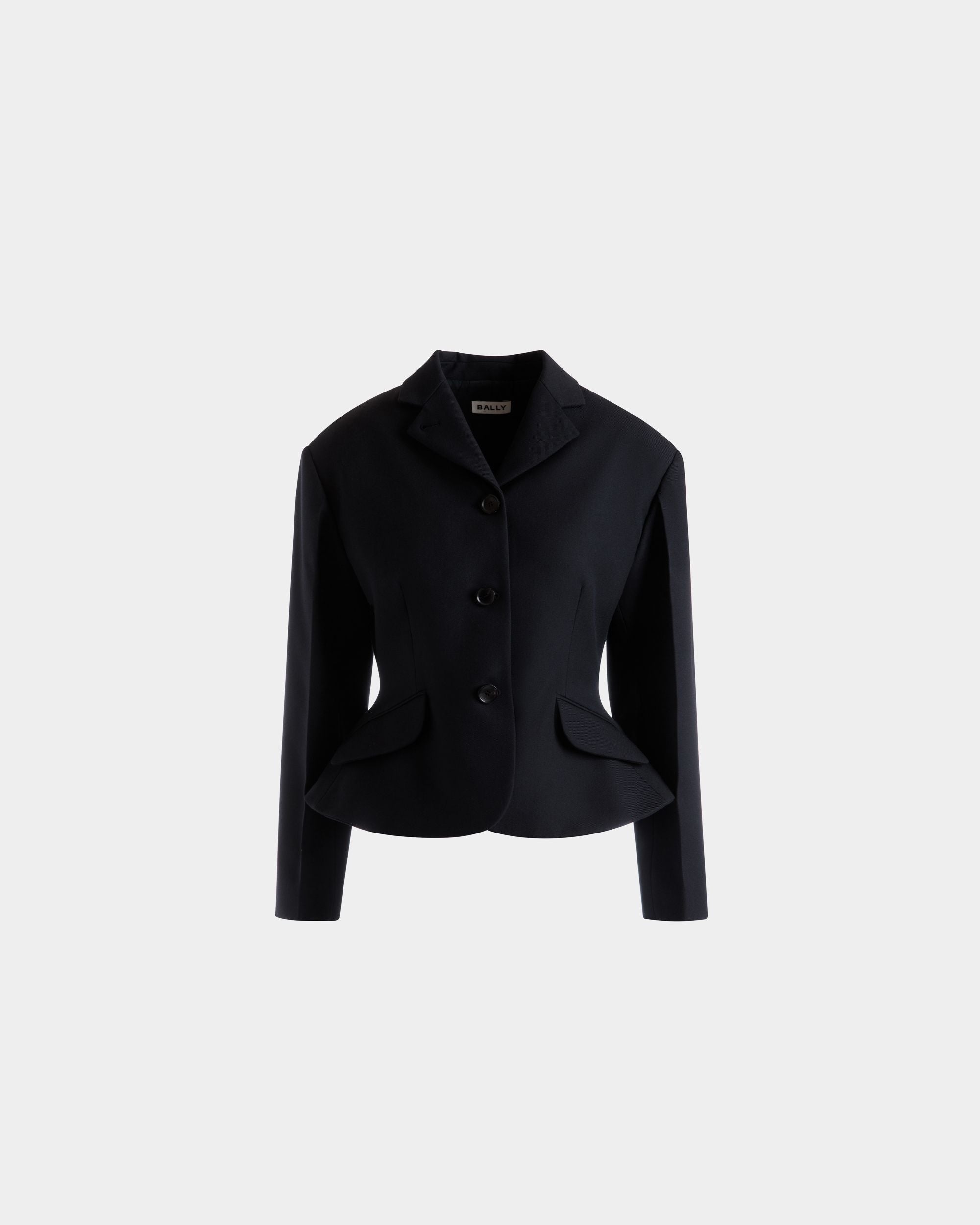 Blazer In Lana Navy Blue - Donna - Bally - 01
