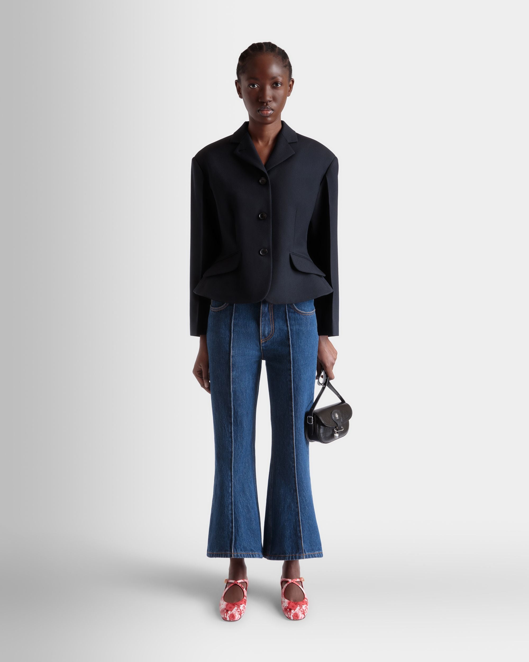 Blazer In Lana Navy Blue - Donna - Bally - 02