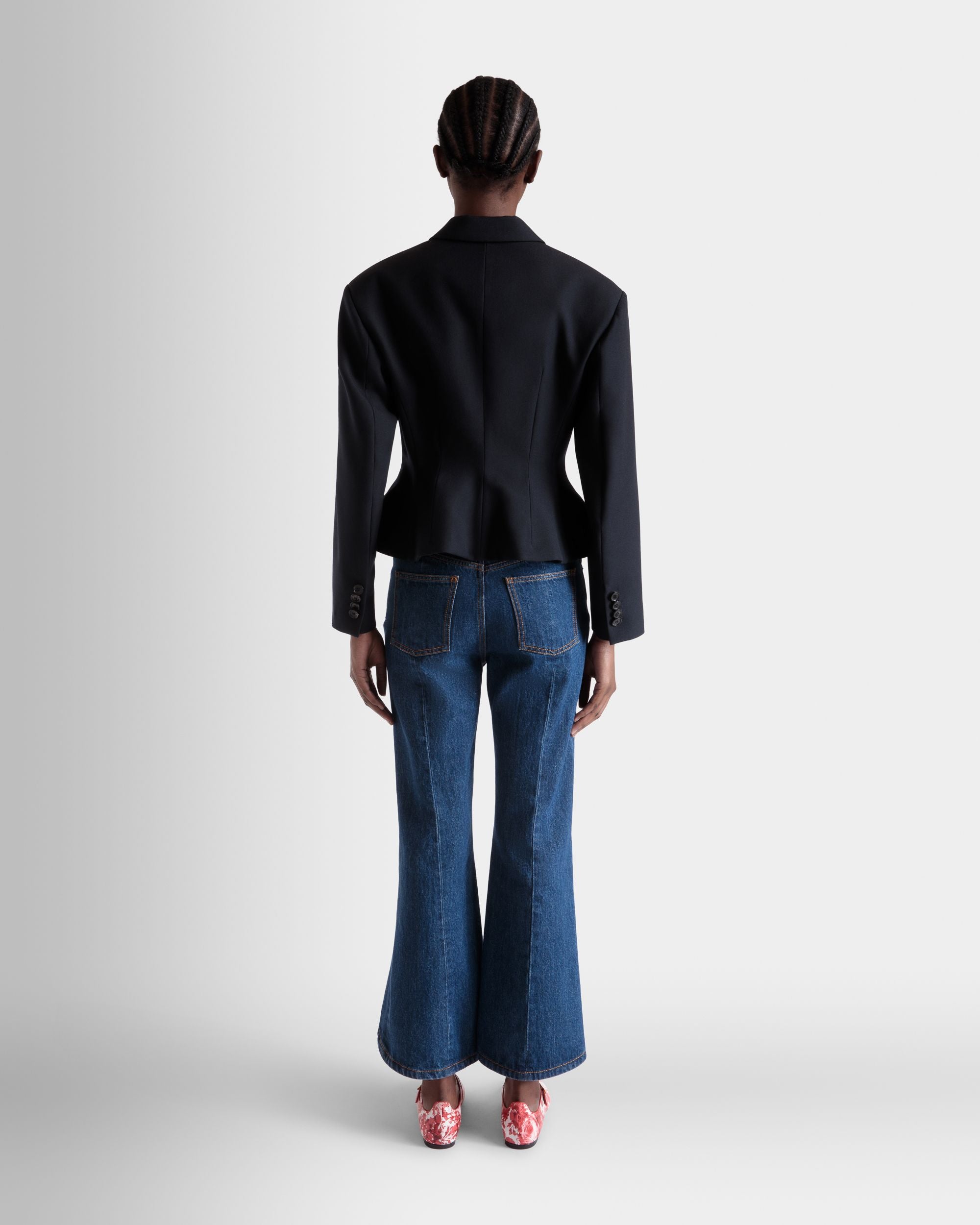 Blazer In Lana Navy Blue - Donna - Bally - 06