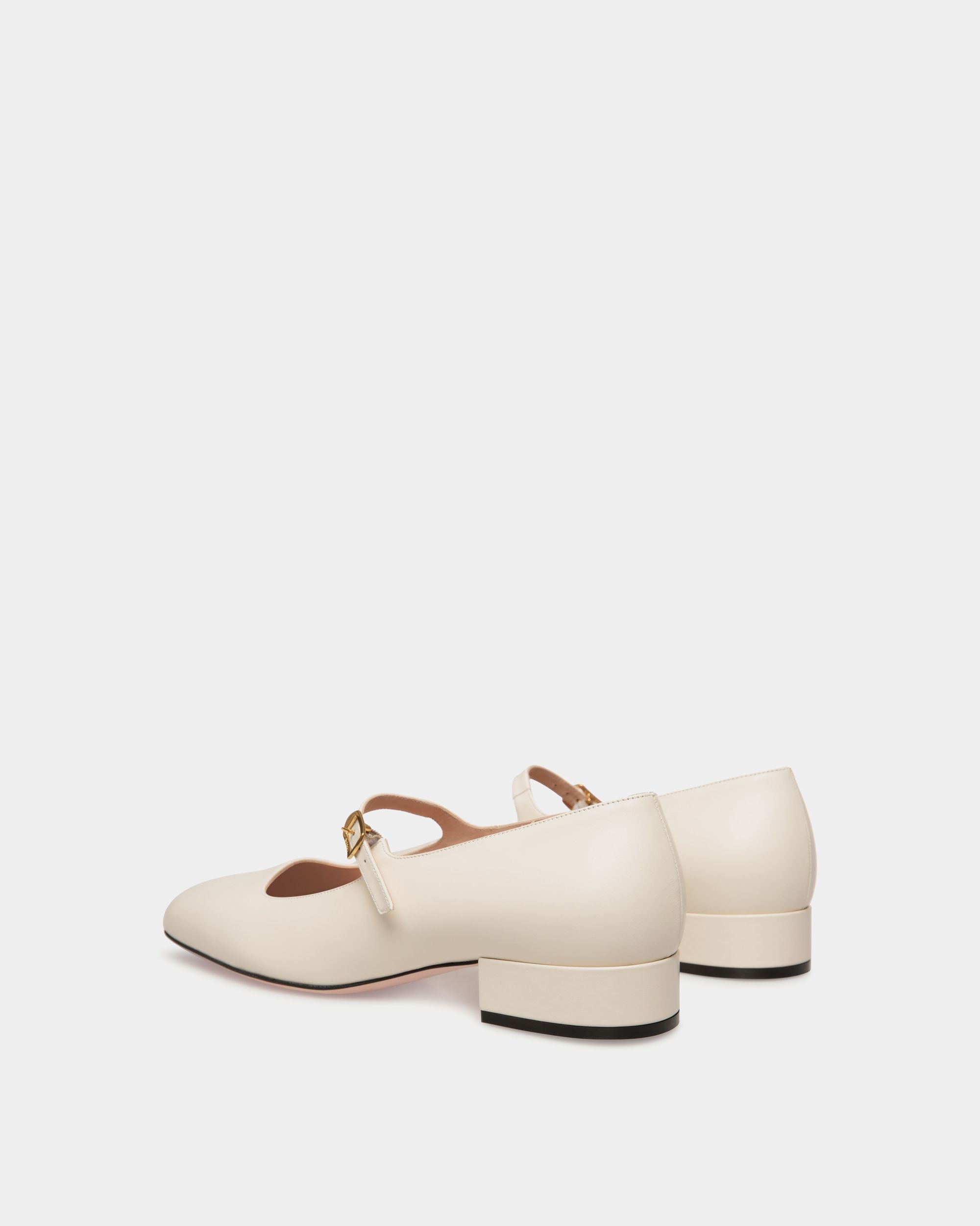 Décolleté Ballyrina In Pelle Bianca - Donna - Bally - 04