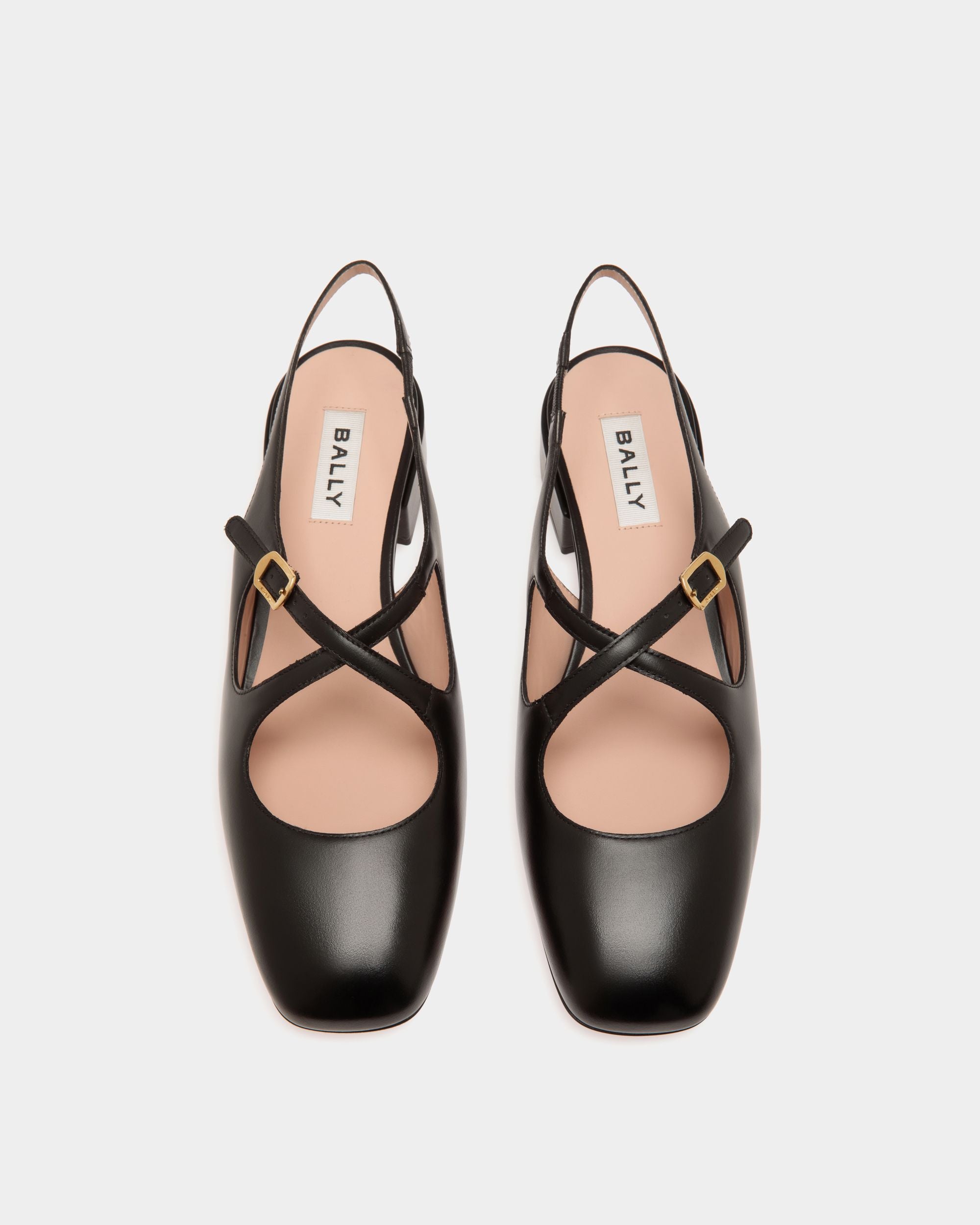 Décolleté Slingback Ballyrina In Pelle Nera - Donna - Bally - 05