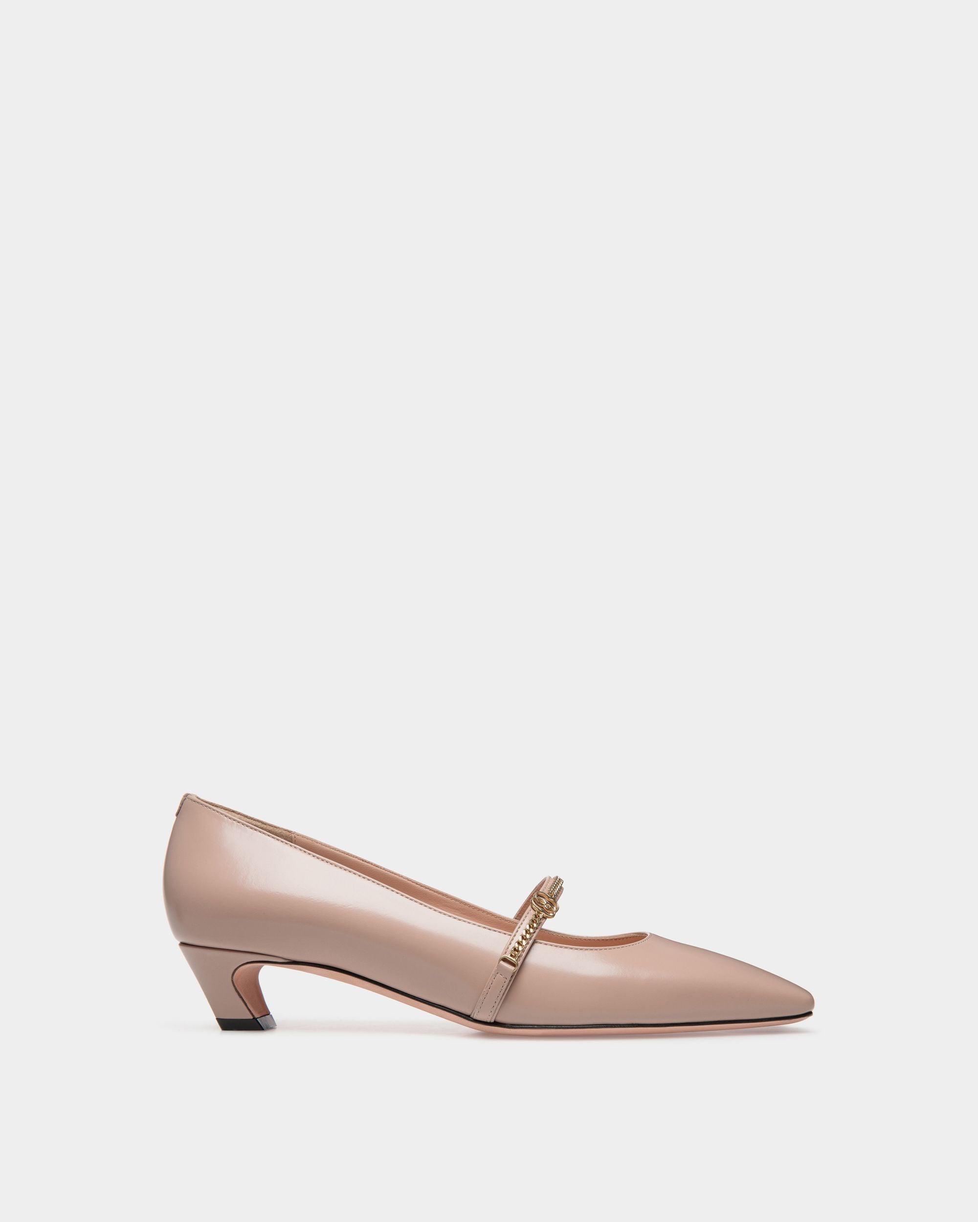 Décolleté Mary Jane Sylt In Pelle Spazzolata Beige Chiaro - Donna - Bally - 01