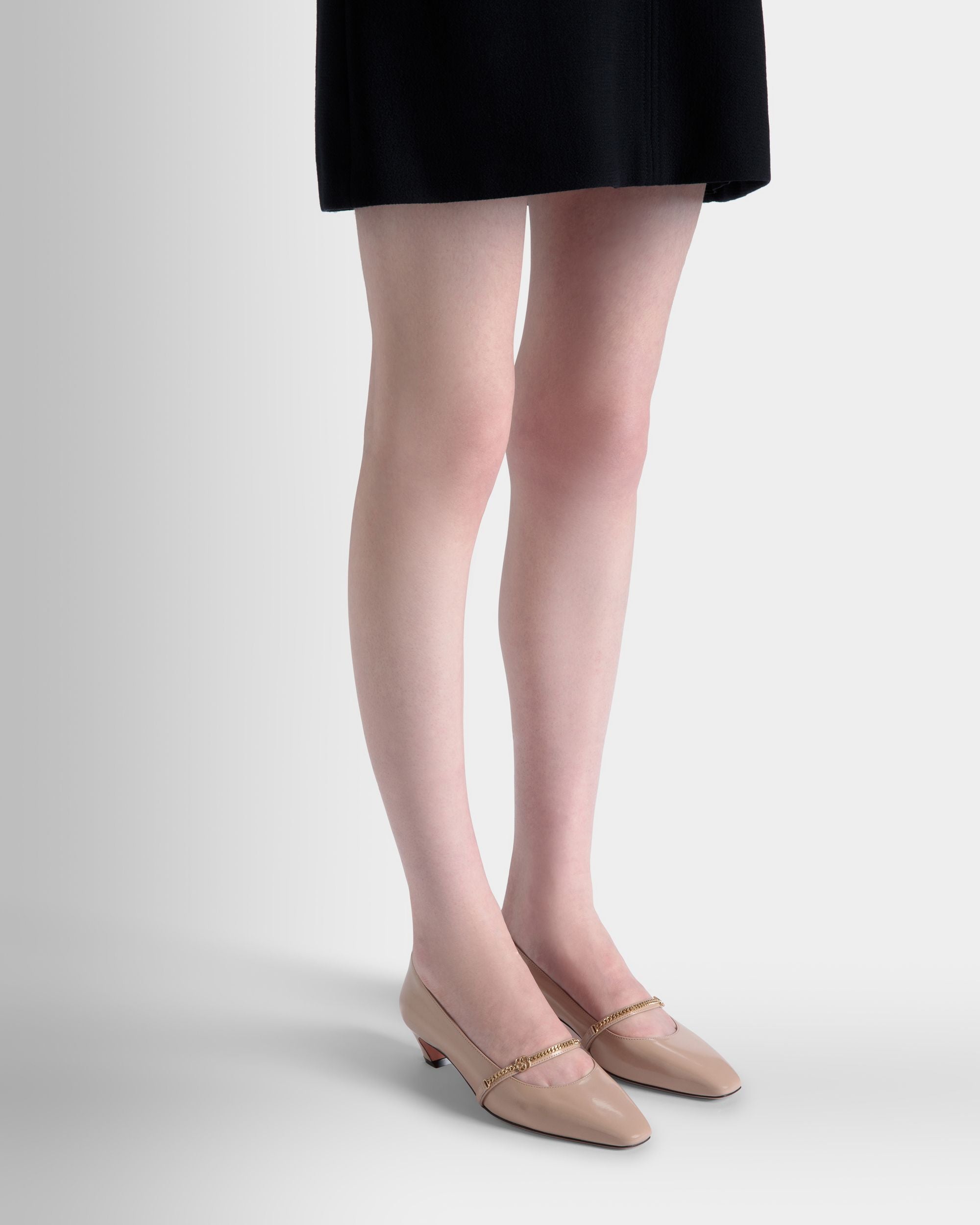Décolleté Mary Jane Sylt In Pelle Spazzolata Beige Chiaro - Donna - Bally - 02
