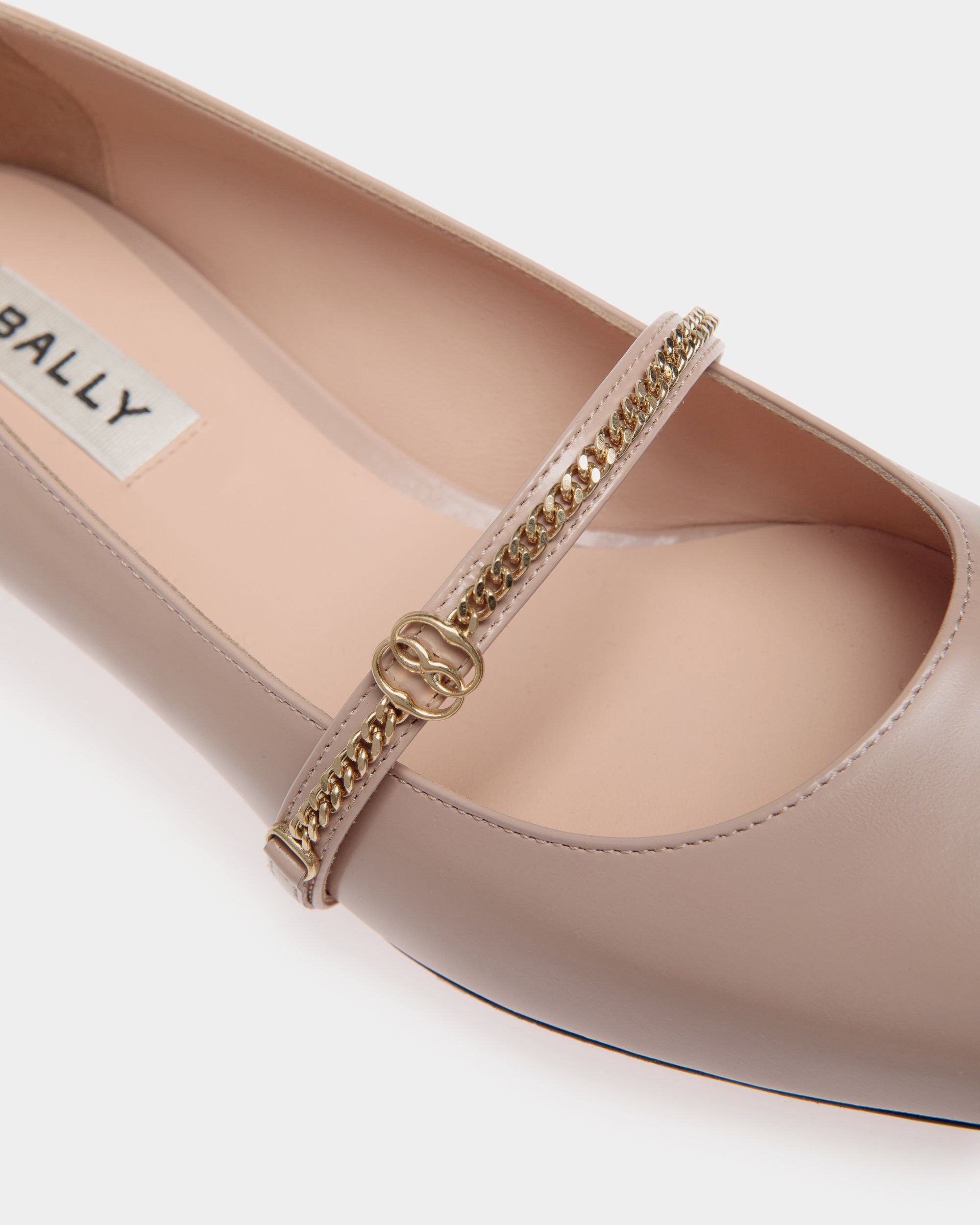 Décolleté Mary Jane Sylt In Pelle Spazzolata Beige Chiaro - Donna - Bally - 05