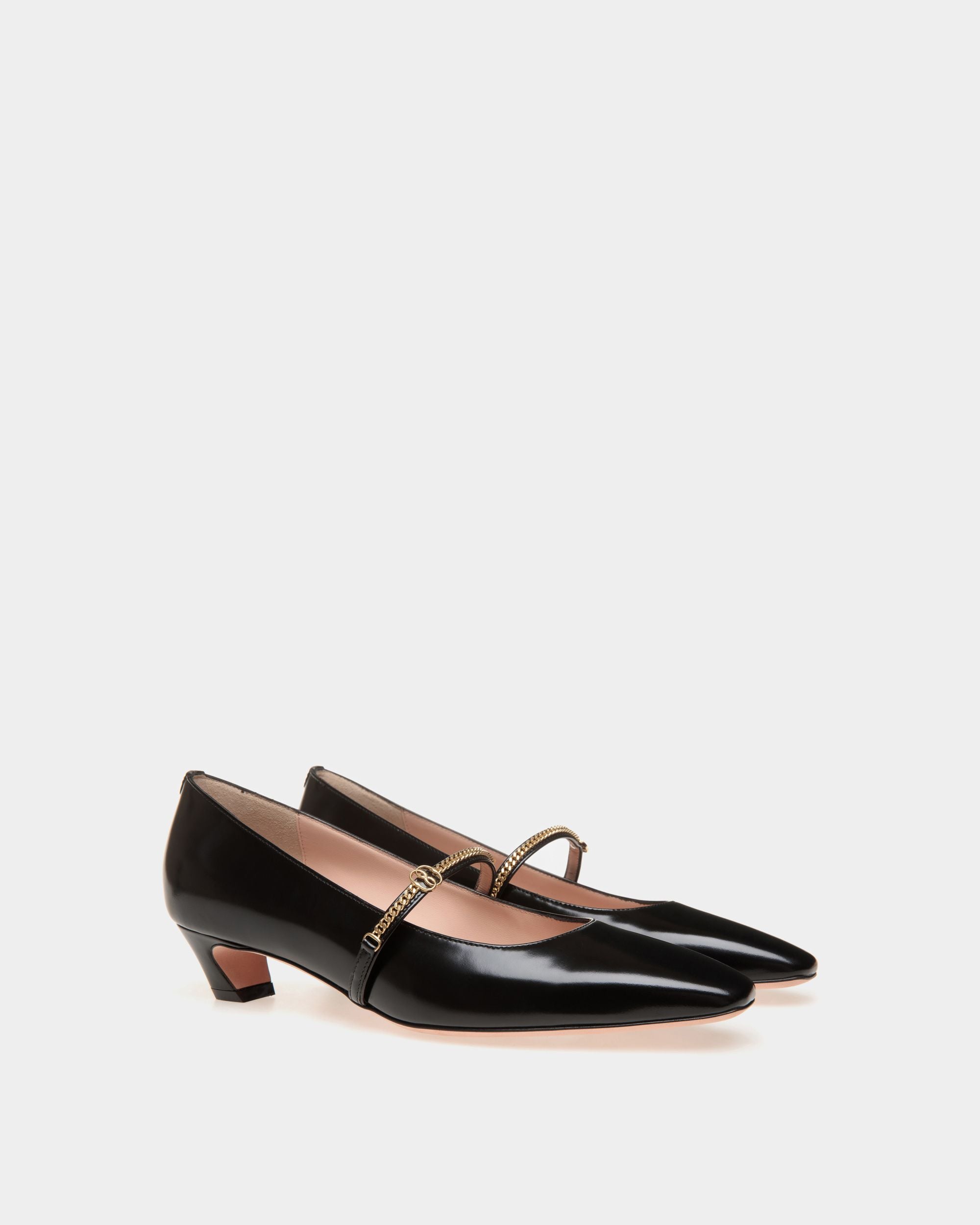Décolleté Mary Jane Sylt In Pelle Nera - Donna - Bally - 02