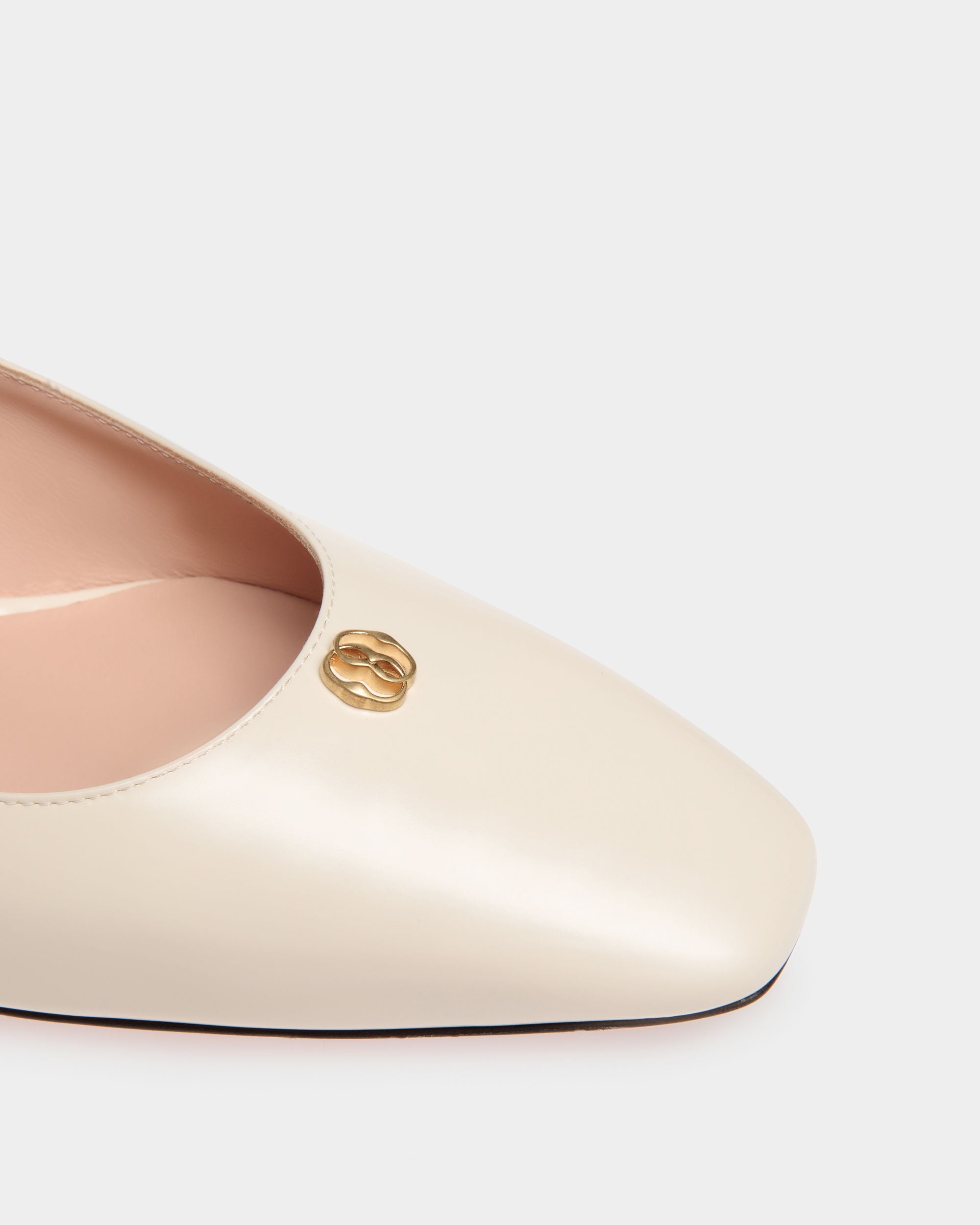 Décolleté Slingback Sylt In Pelle Bianca - Donna - Bally - 04