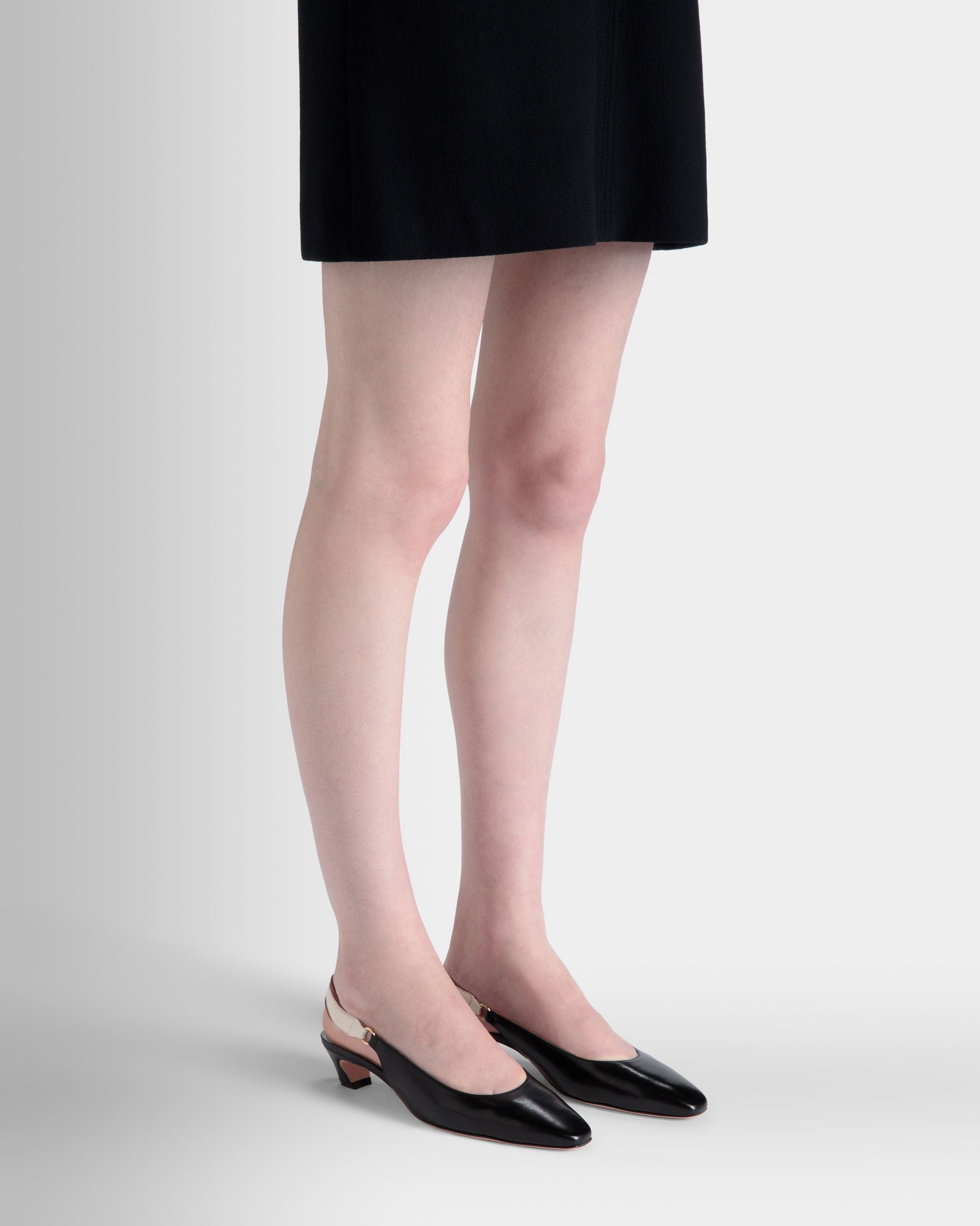 Décolleté Slingback Sylt In Nappa Nera - Donna - Bally - 02