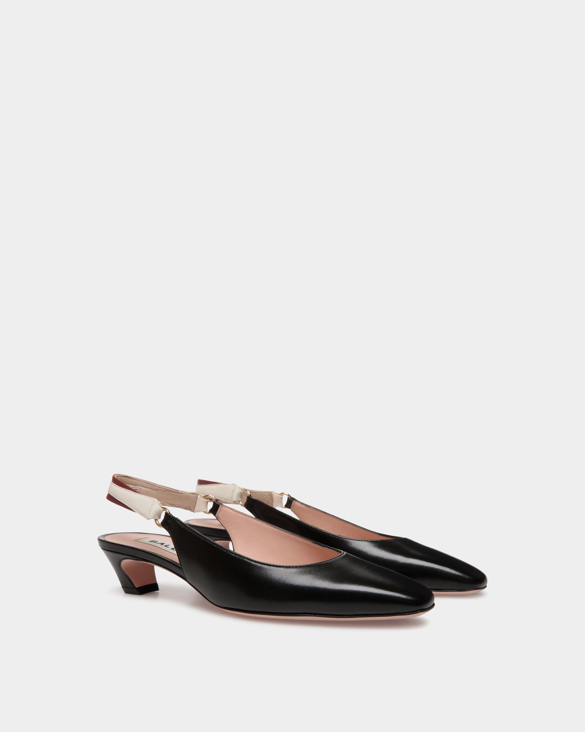 Décolleté Slingback Sylt In Nappa Nera - Donna - Bally - 02